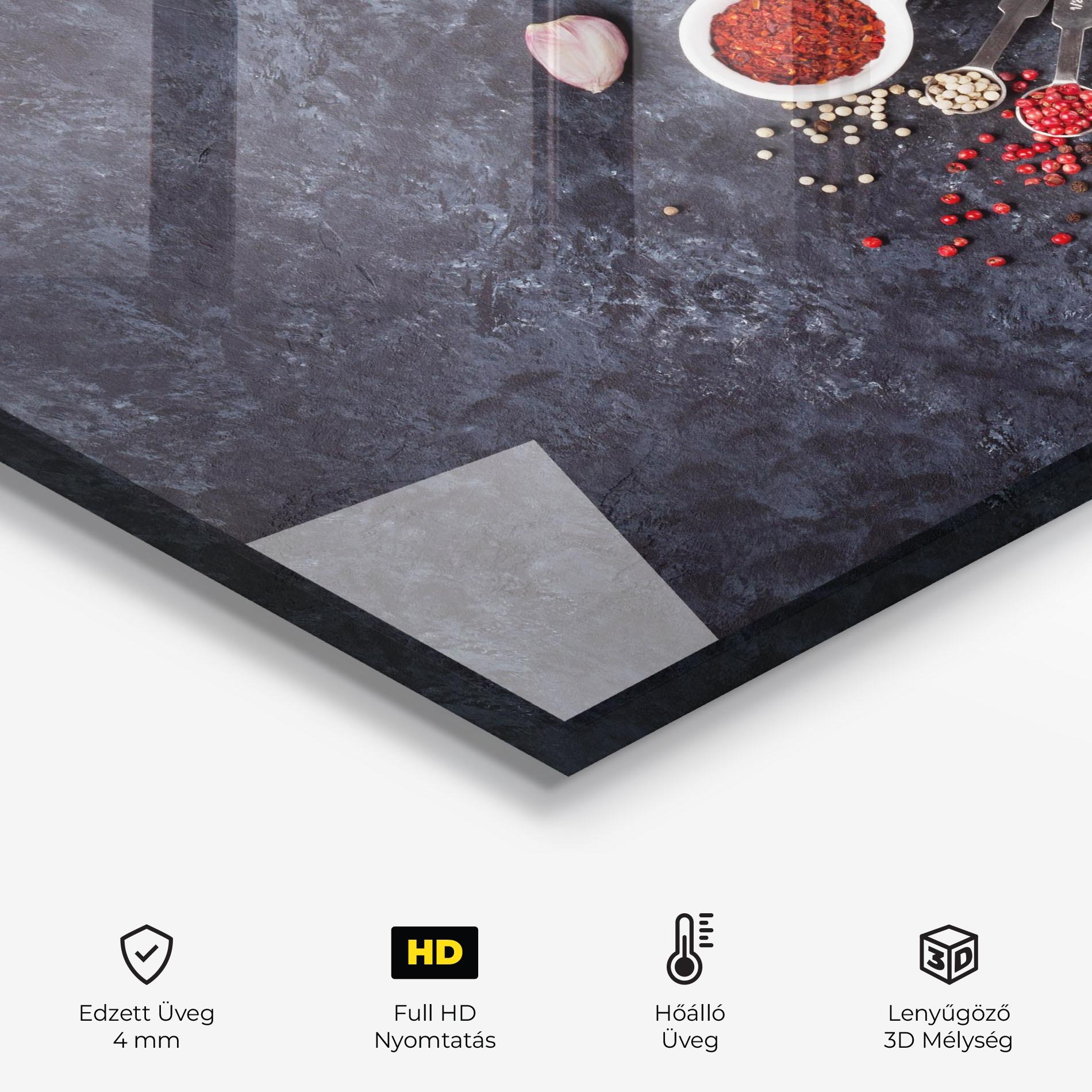Konyhai üveg hátfal Spices mockup 2
