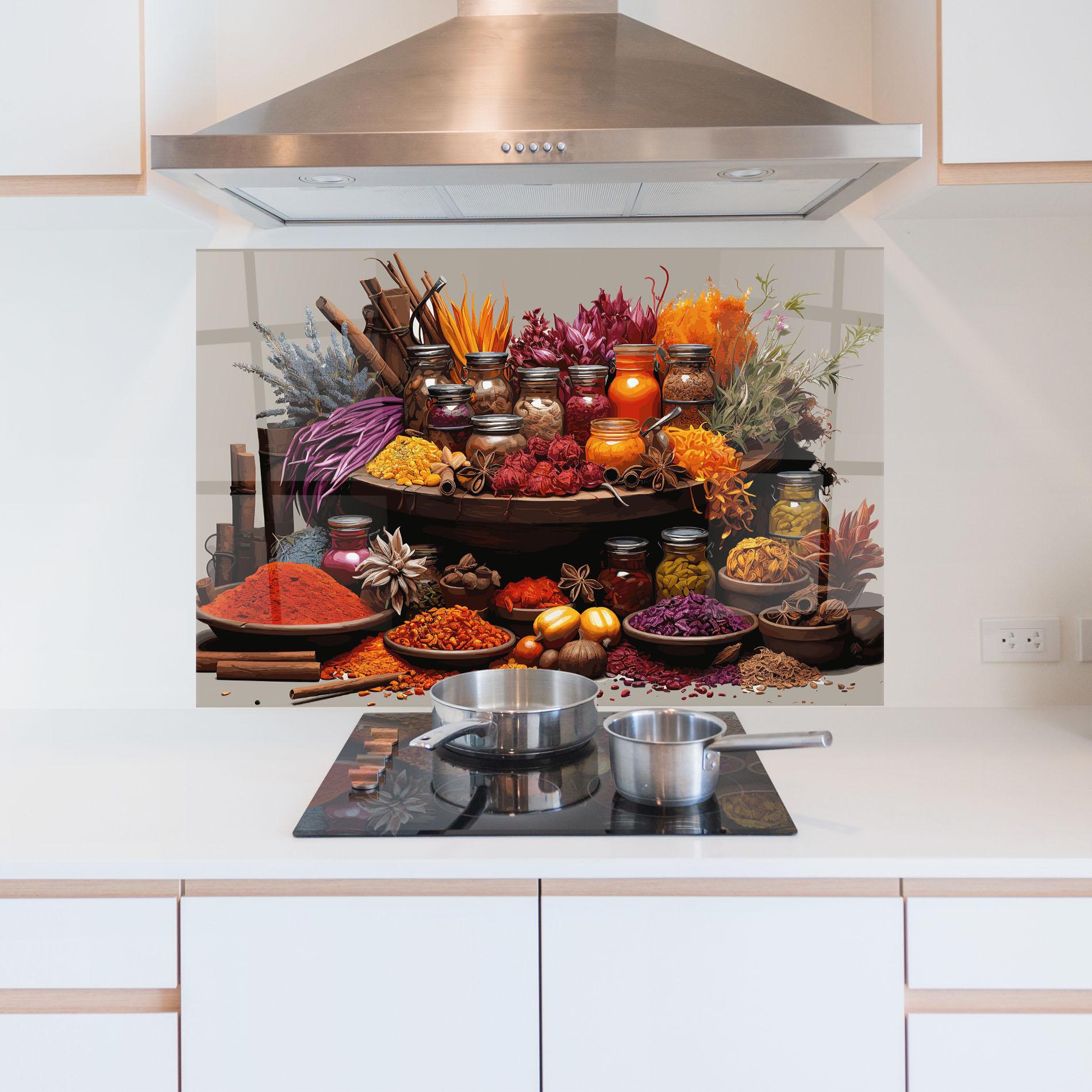 Konyhai üveg hátfal Autumn Seasoning mockup 5