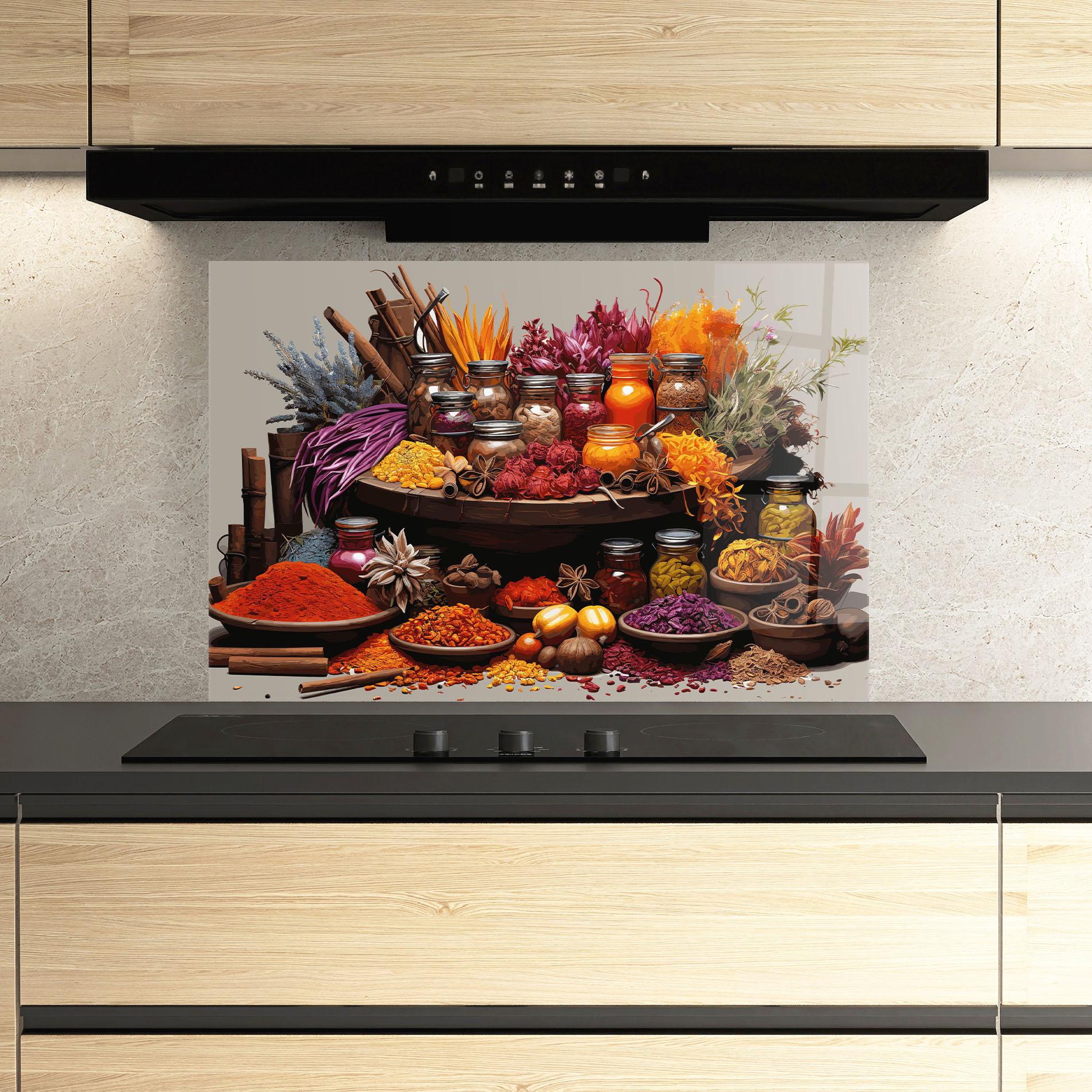 Konyhai üveg hátfal Autumn Seasoning mockup 3