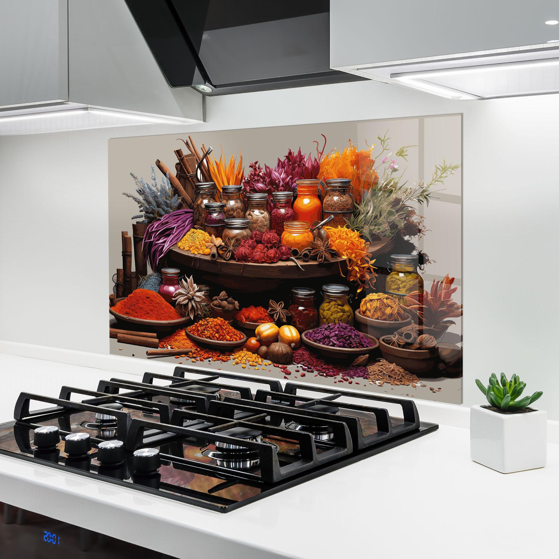 Konyhai üveg hátfal Autumn Seasoning mockup 6