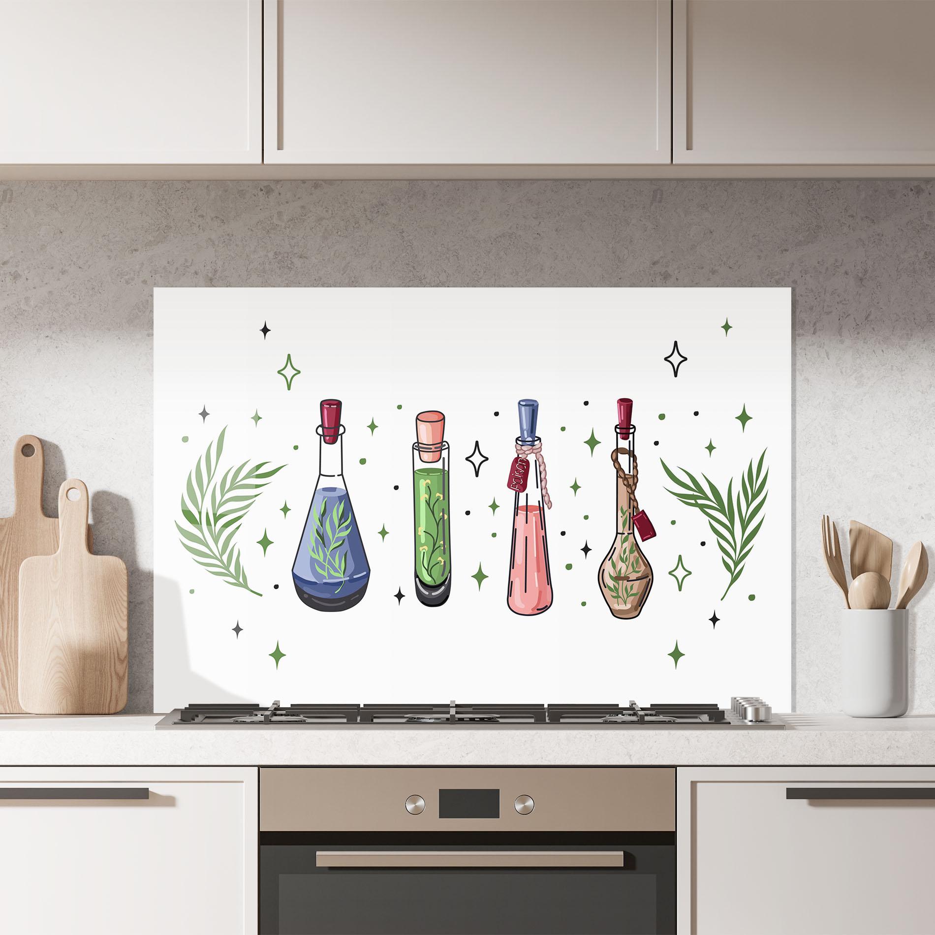 Konyhai üveg hátfal Herbs Liquid mockup 7