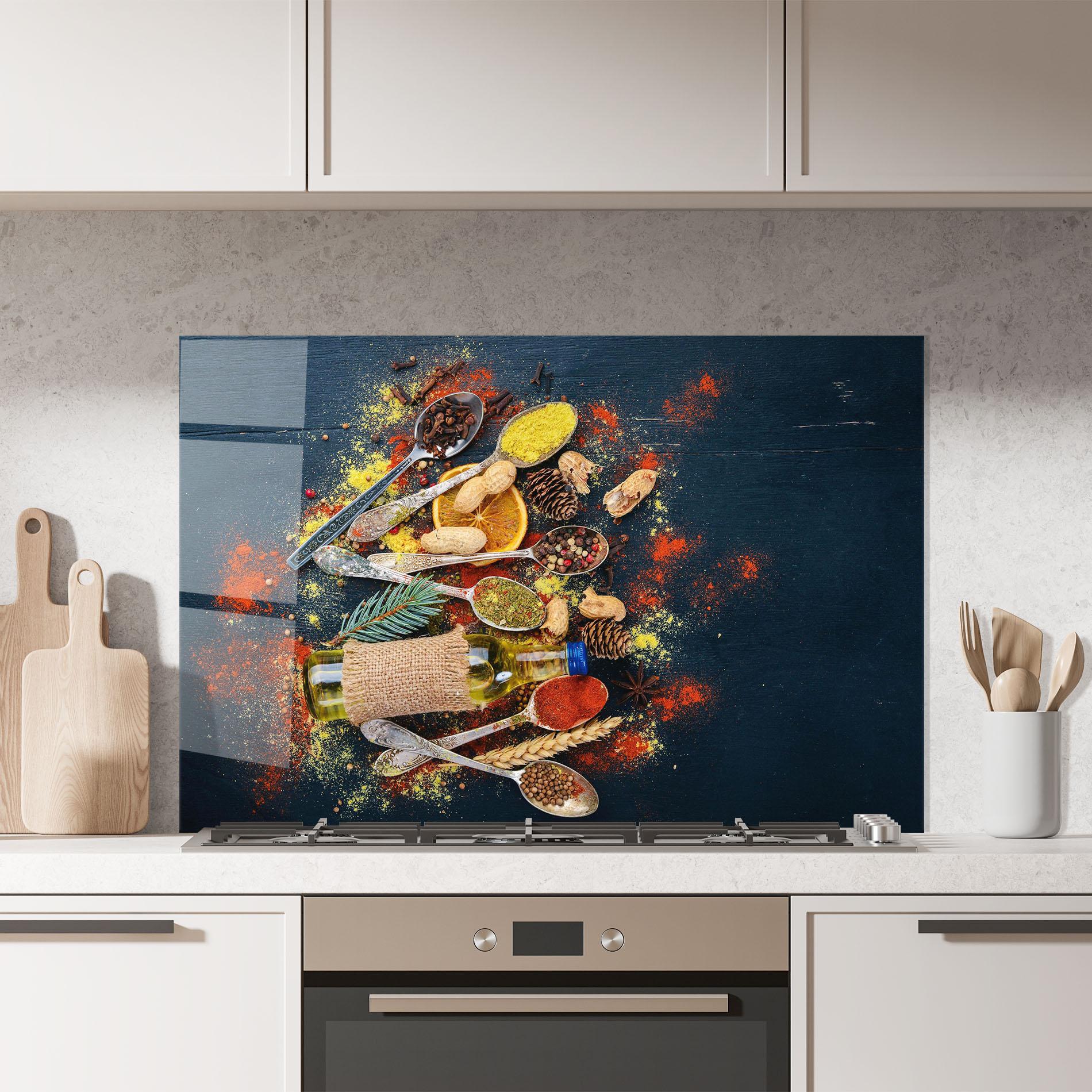 Konyhai üveg hátfal Indian Cuisine mockup 7