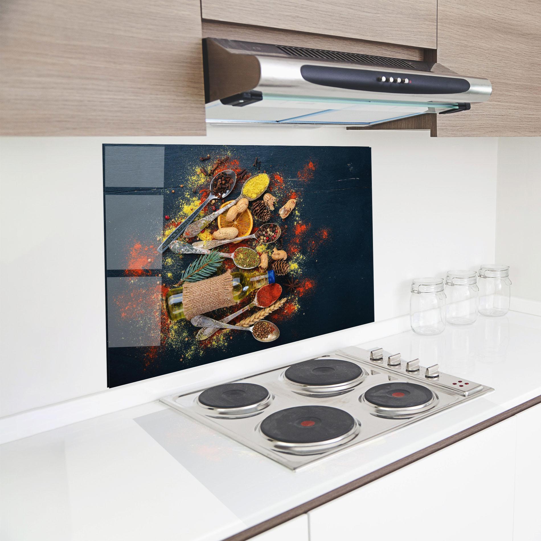 Konyhai üveg hátfal Indian Cuisine mockup 8