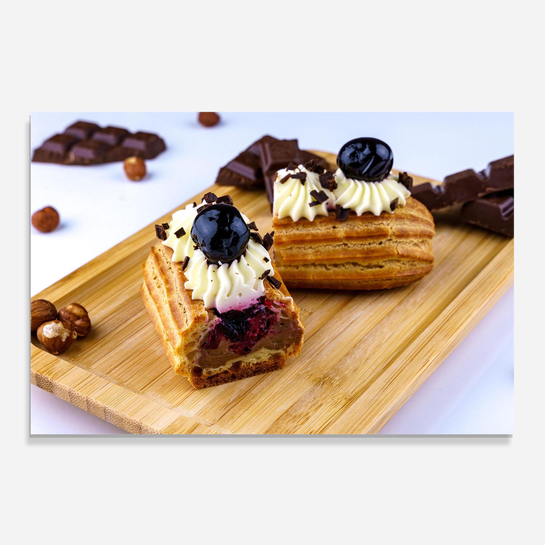 Konyhai üveg hátfal Blueberry Eclair mockup 0