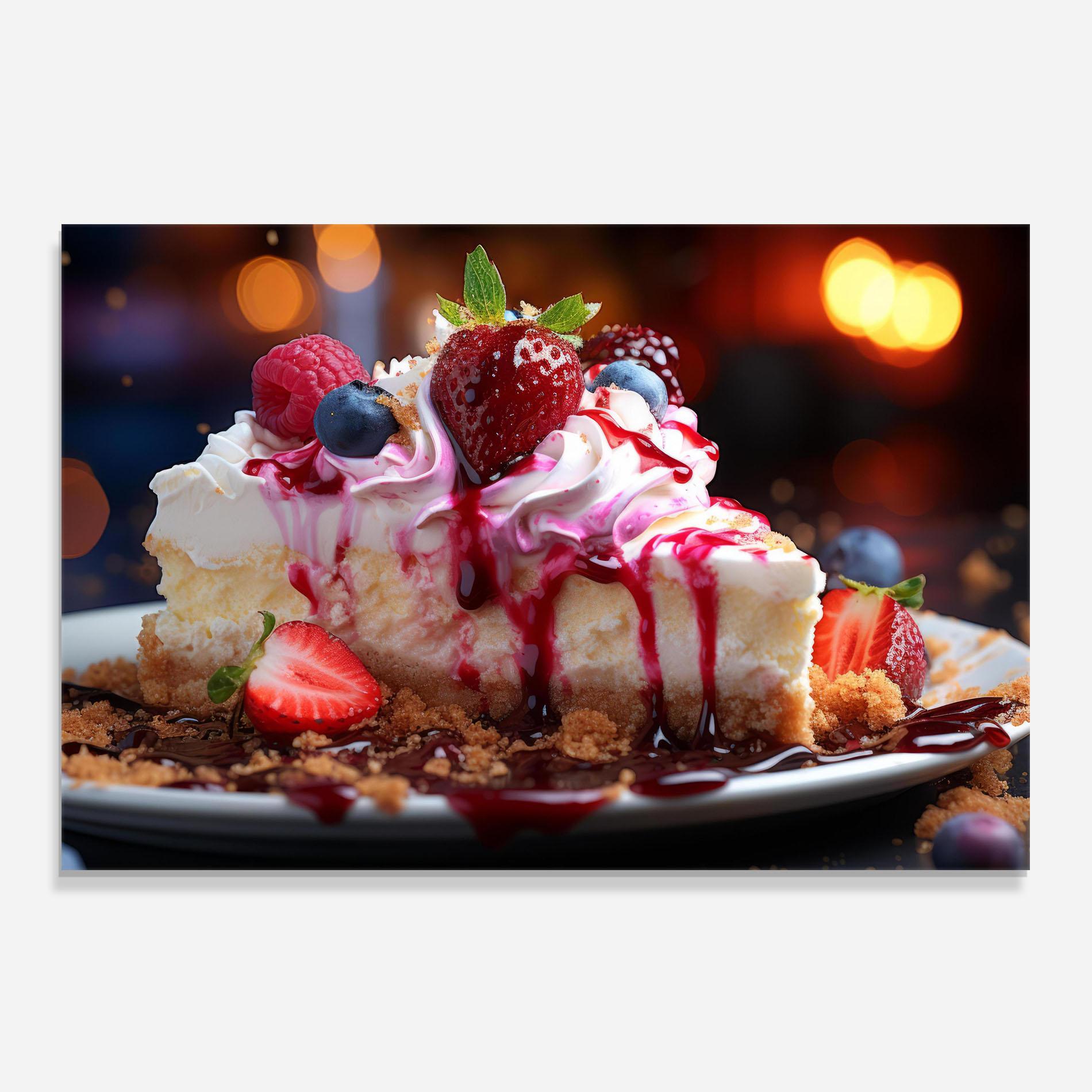 Konyhai üveg hátfal Cheesecake Berries mockup 0