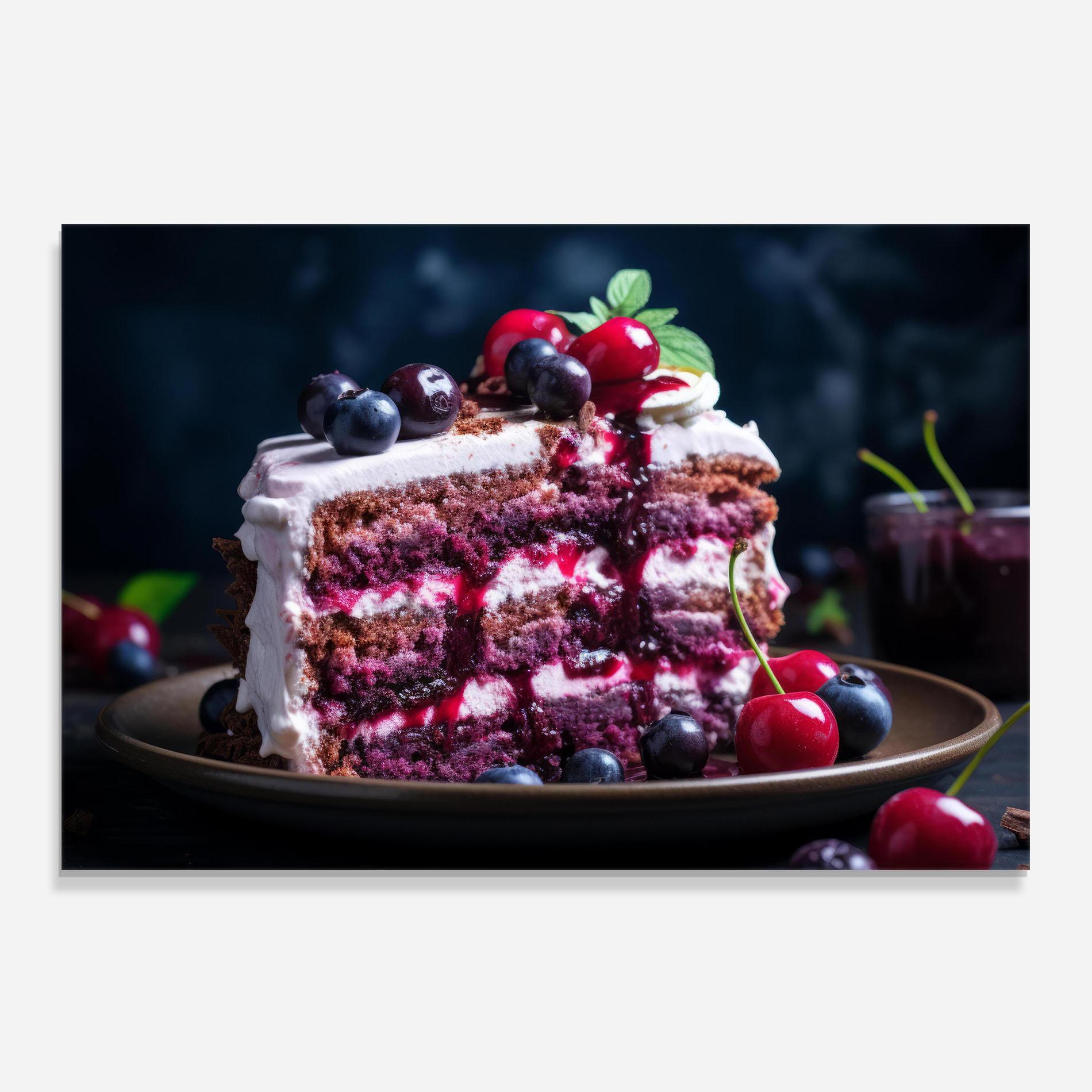 Konyhai üveg hátfal Cherries Cream mockup 0