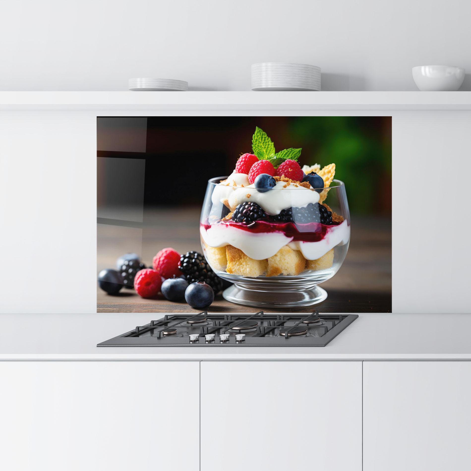 Konyhai üveg hátfal Cup Sweet Dessert mockup 9