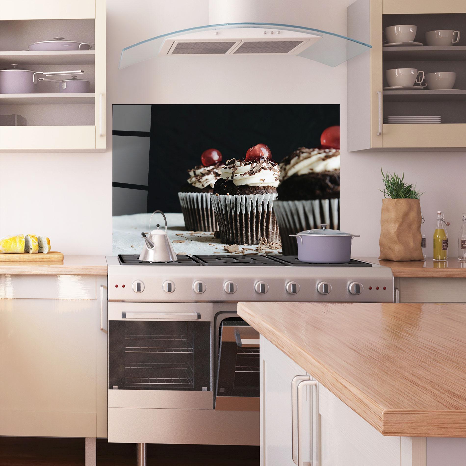 Konyhai üveg hátfal Brown Muffins mockup 1