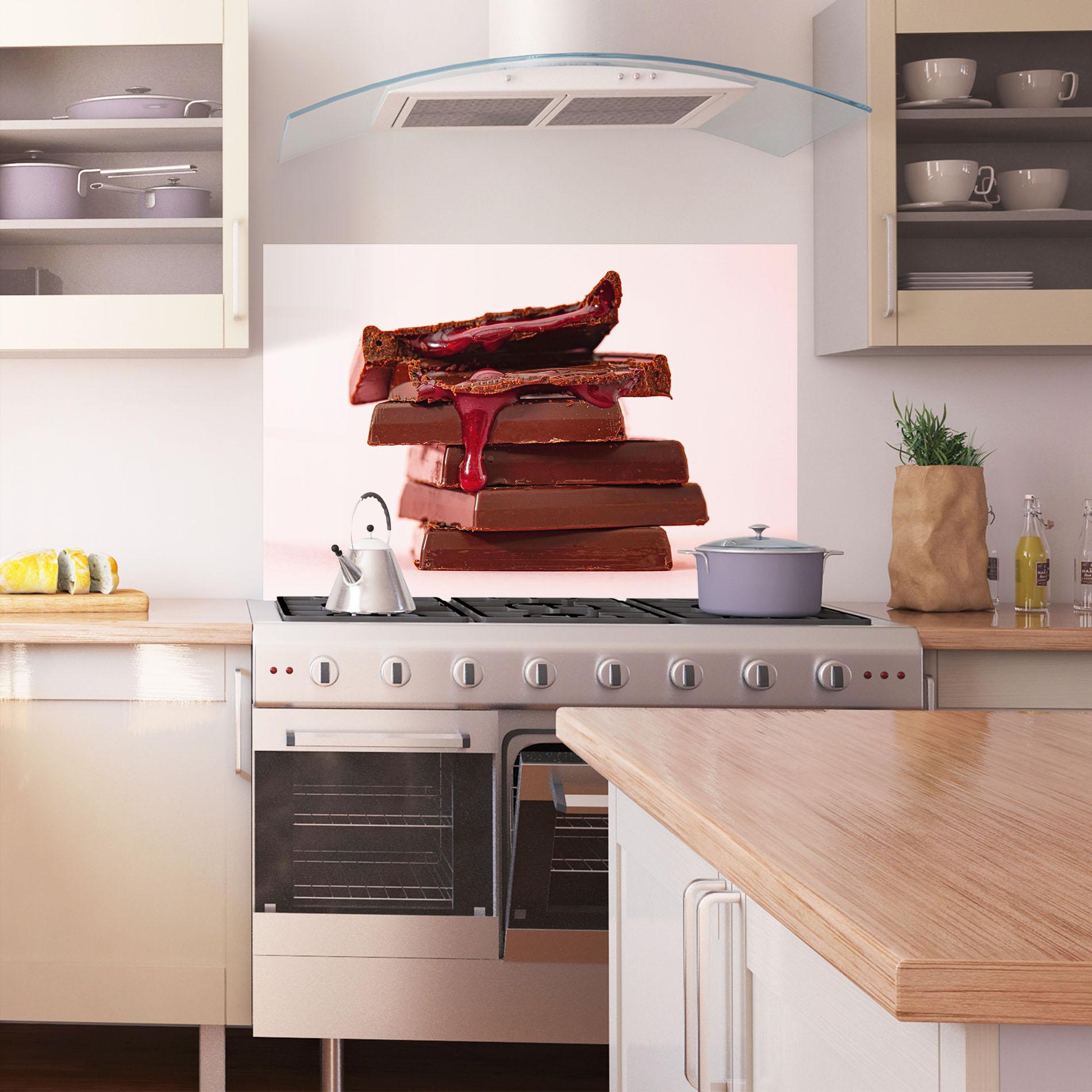 Konyhai üveg hátfal Cherru Chocolate mockup 1