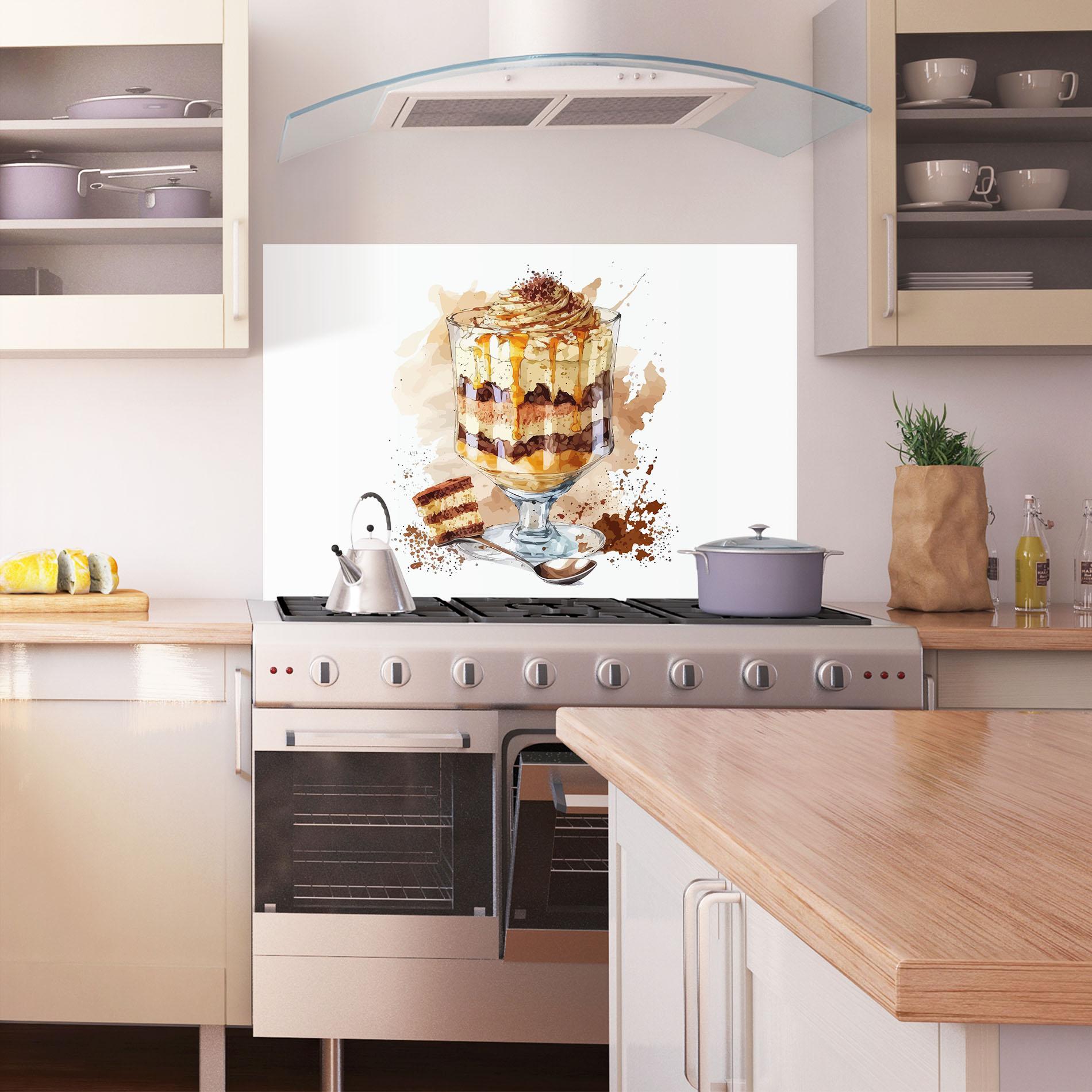 Konyhai üveg hátfal Cup Dessert mockup 1