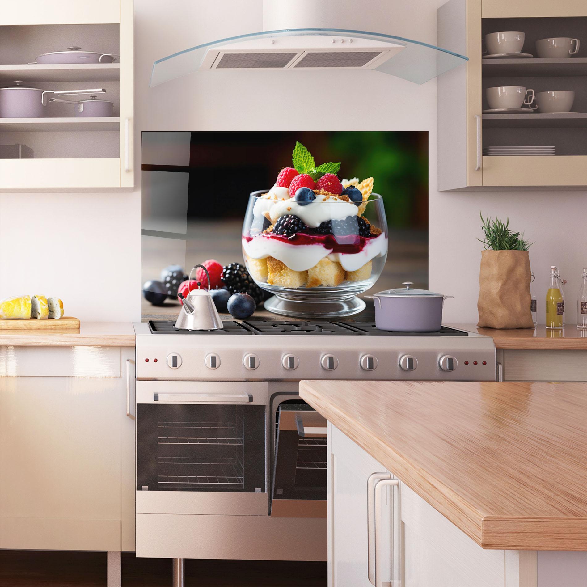 Konyhai üveg hátfal Cup Sweet Dessert mockup 1