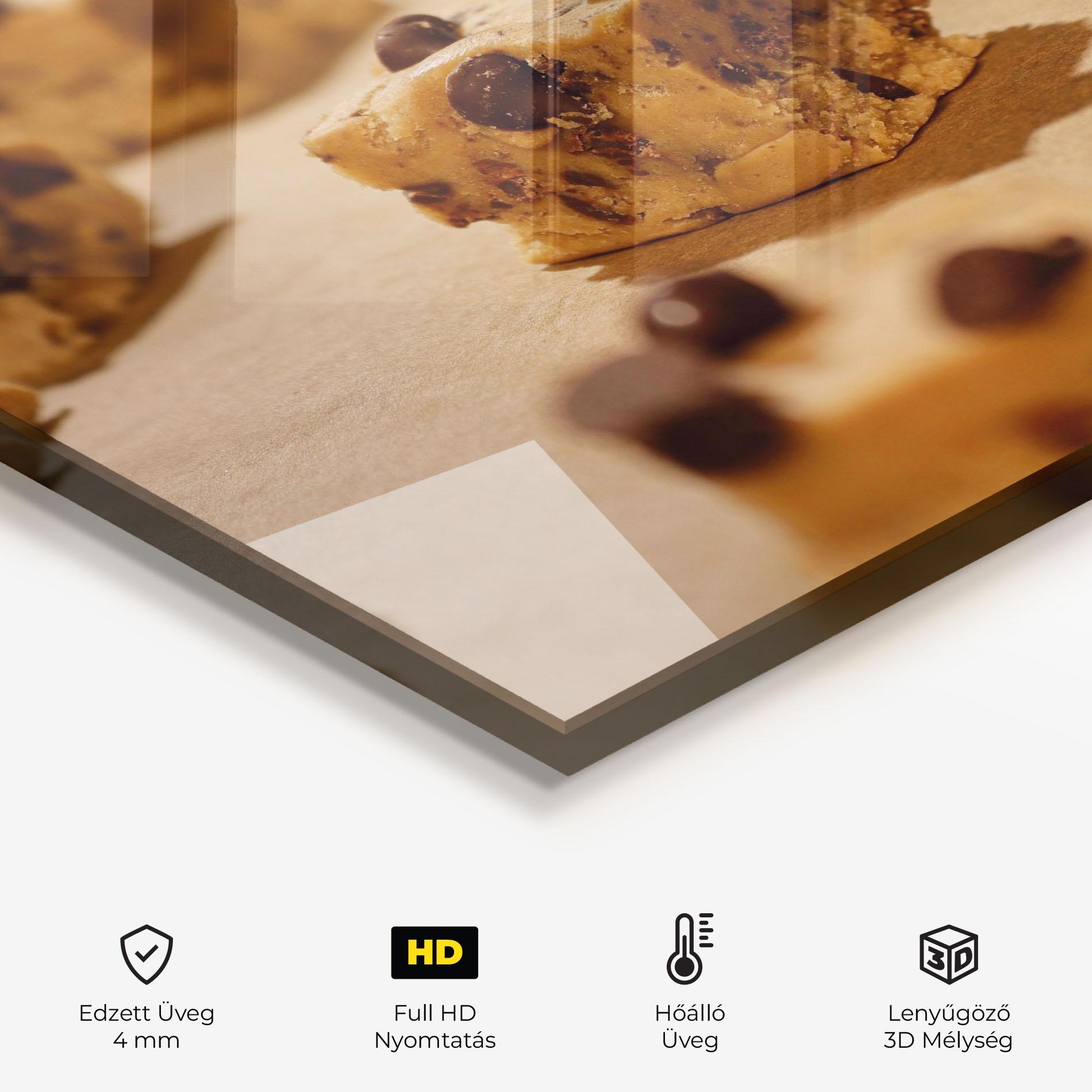 Konyhai üveg hátfal Caramel Cake mockup 2