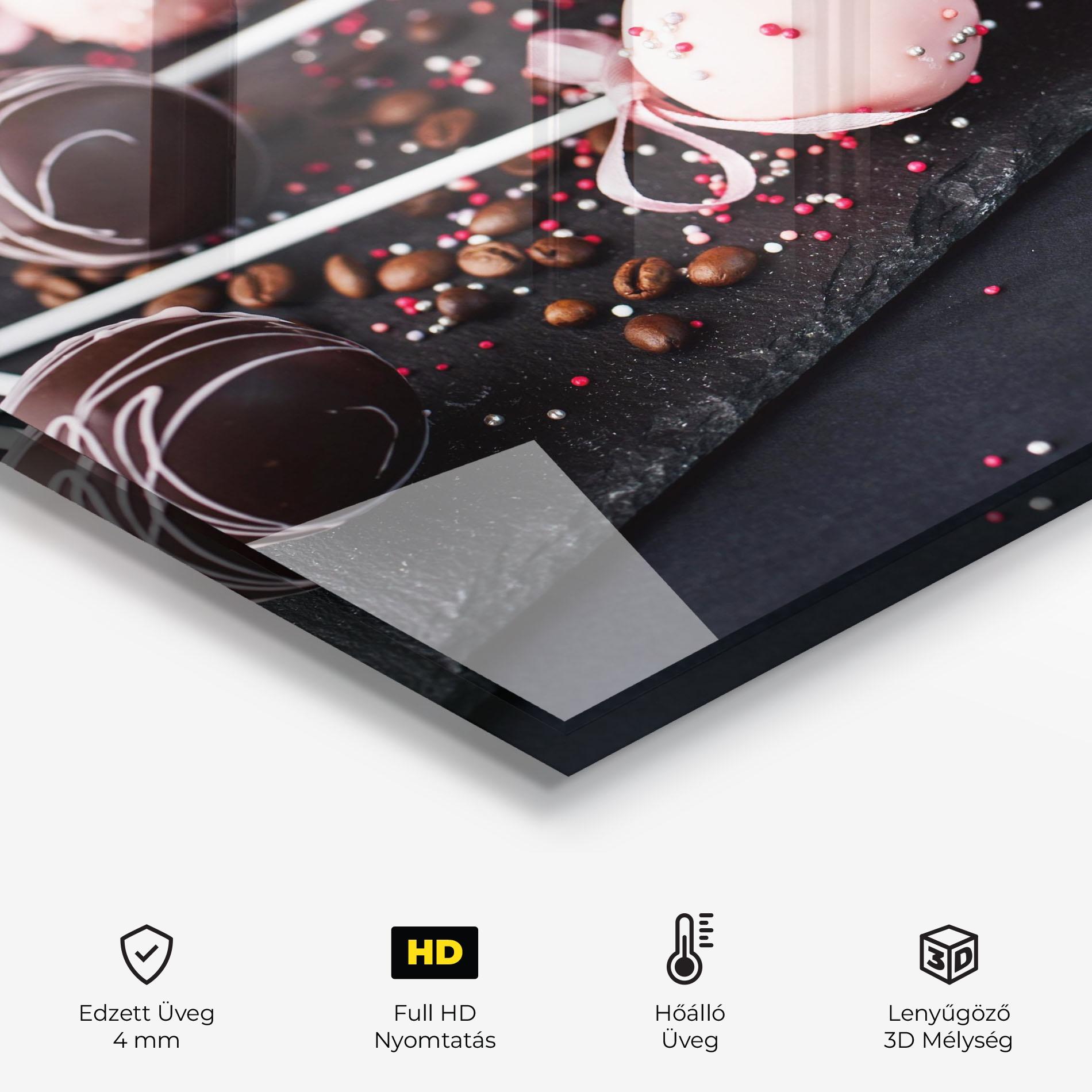 Konyhai üveg hátfal Chocolate Dessert mockup 2
