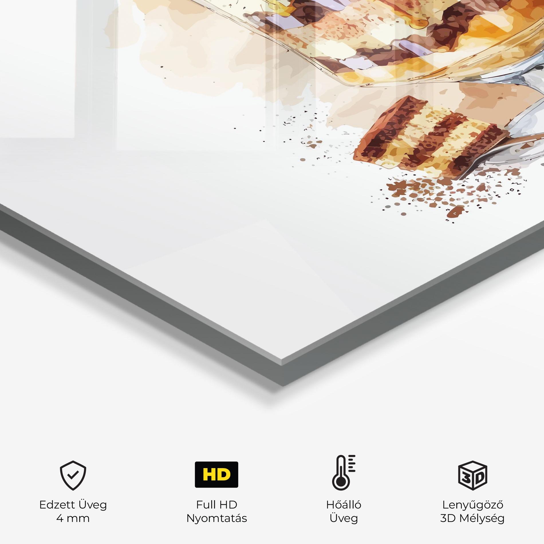 Konyhai üveg hátfal Cup Dessert mockup 2