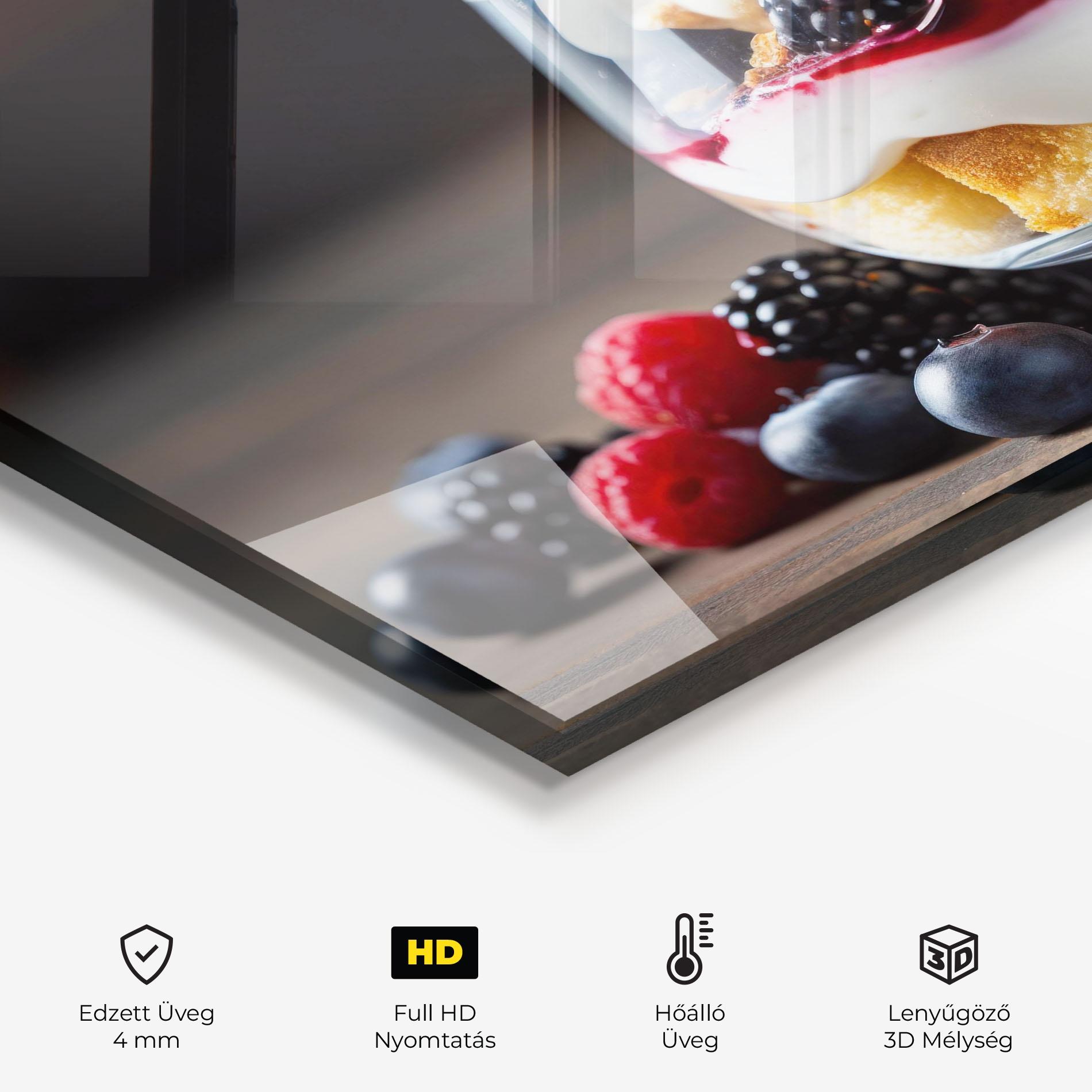 Konyhai üveg hátfal Cup Sweet Dessert mockup 2