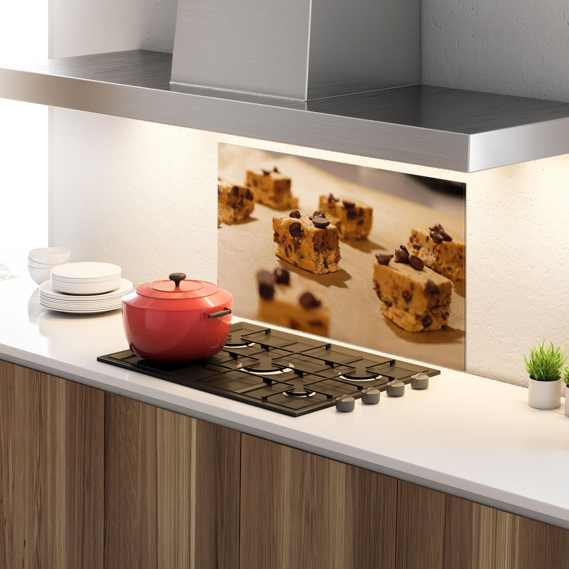 Konyhai üveg hátfal Caramel Cake mockup 4