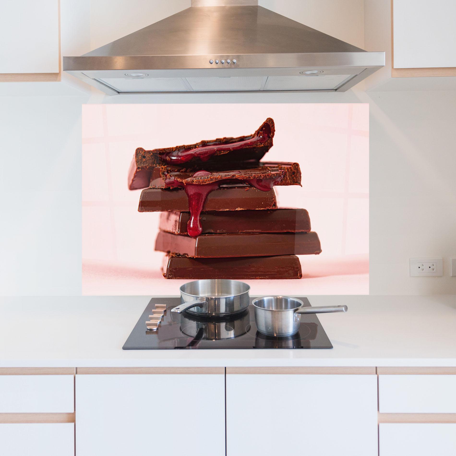 Konyhai üveg hátfal Cherru Chocolate mockup 5