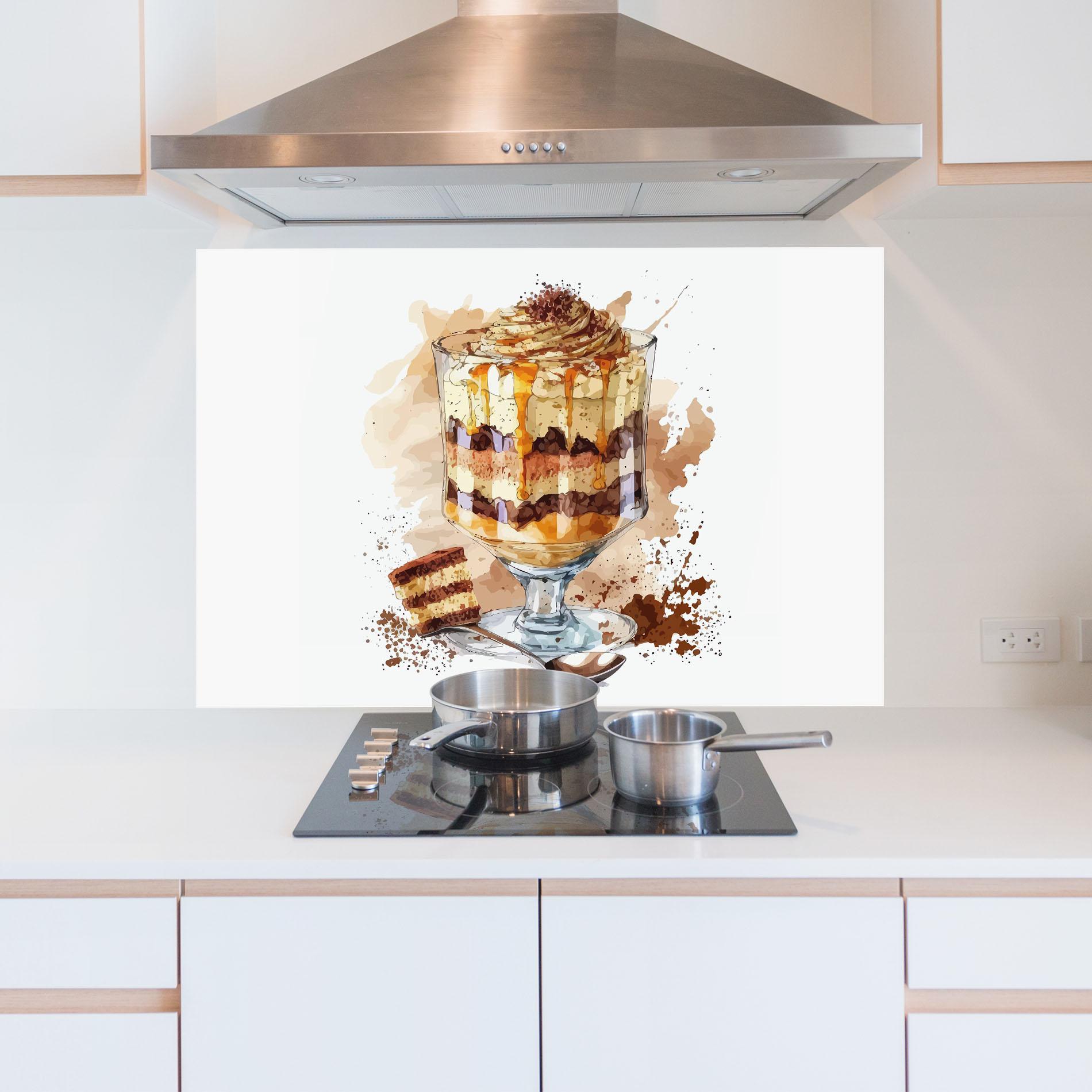 Konyhai üveg hátfal Cup Dessert mockup 5