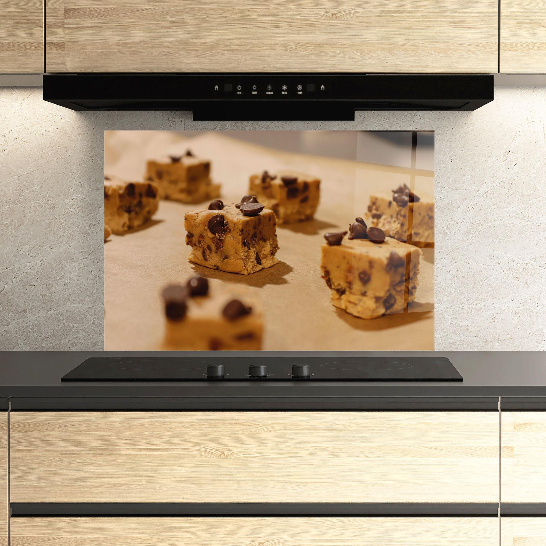 Konyhai üveg hátfal Caramel Cake mockup 3