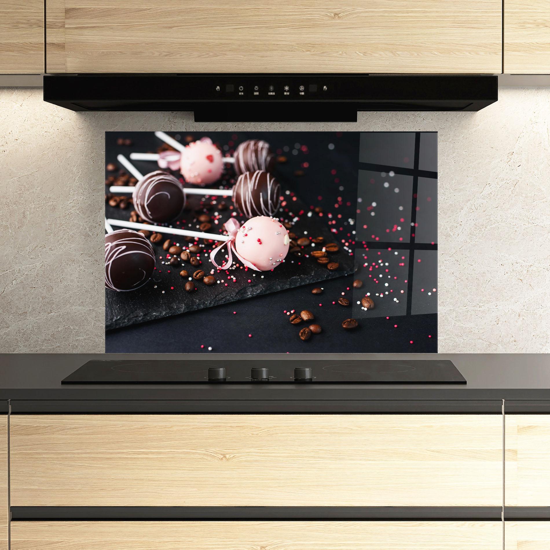 Konyhai üveg hátfal Chocolate Dessert mockup 3