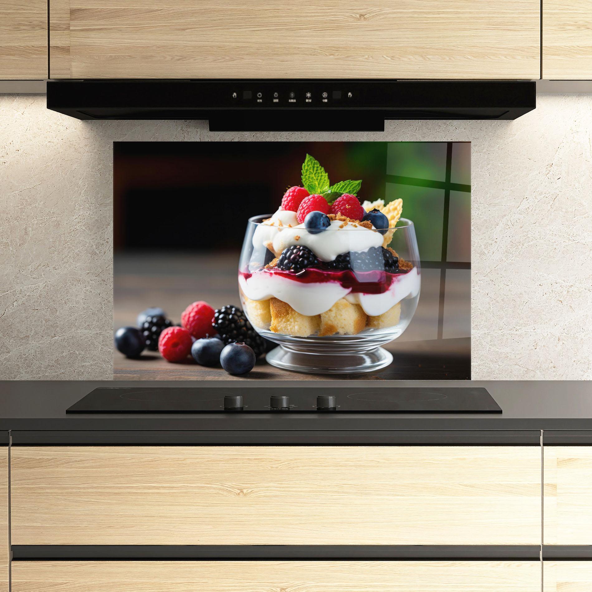 Konyhai üveg hátfal Cup Sweet Dessert mockup 3