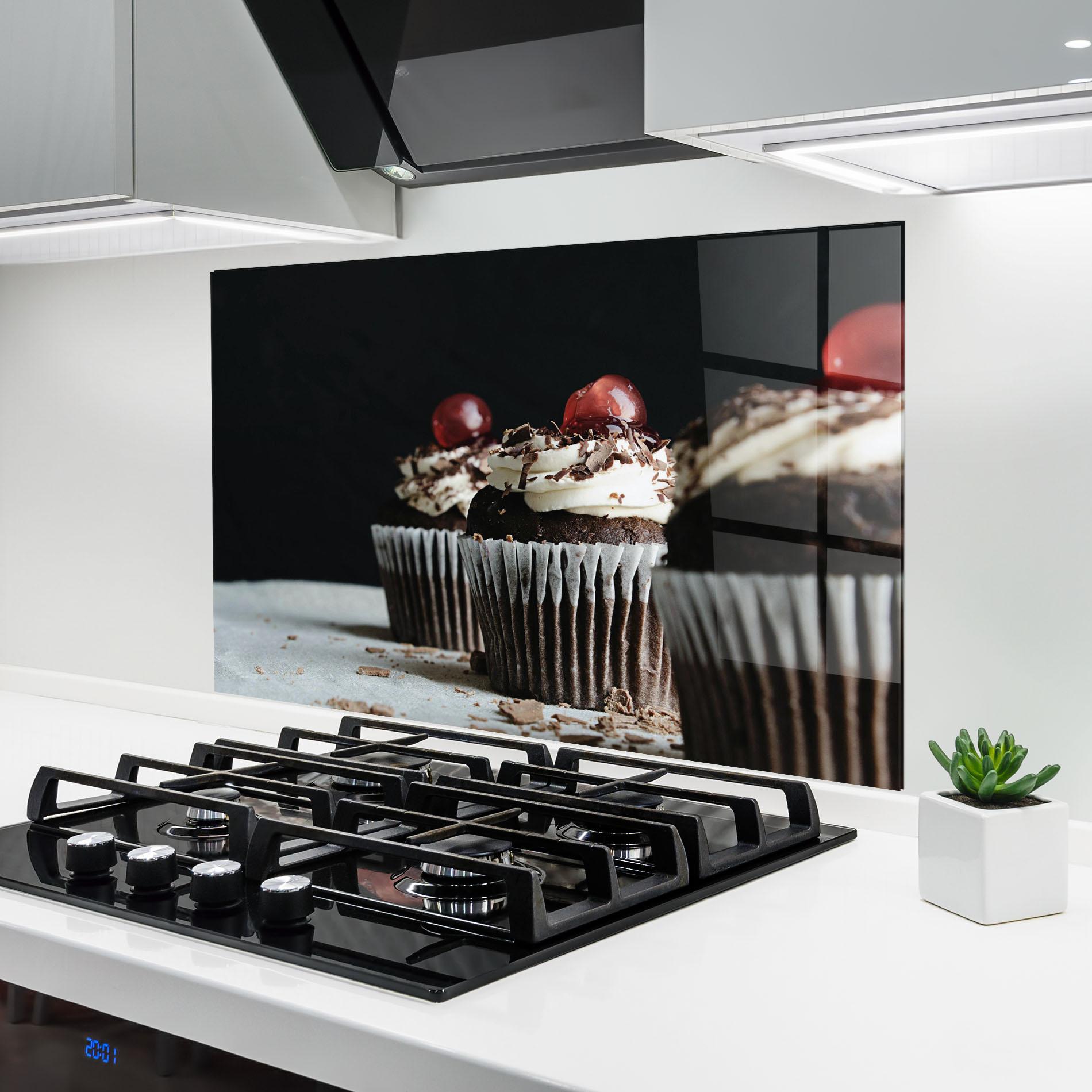 Konyhai üveg hátfal Brown Muffins mockup 6