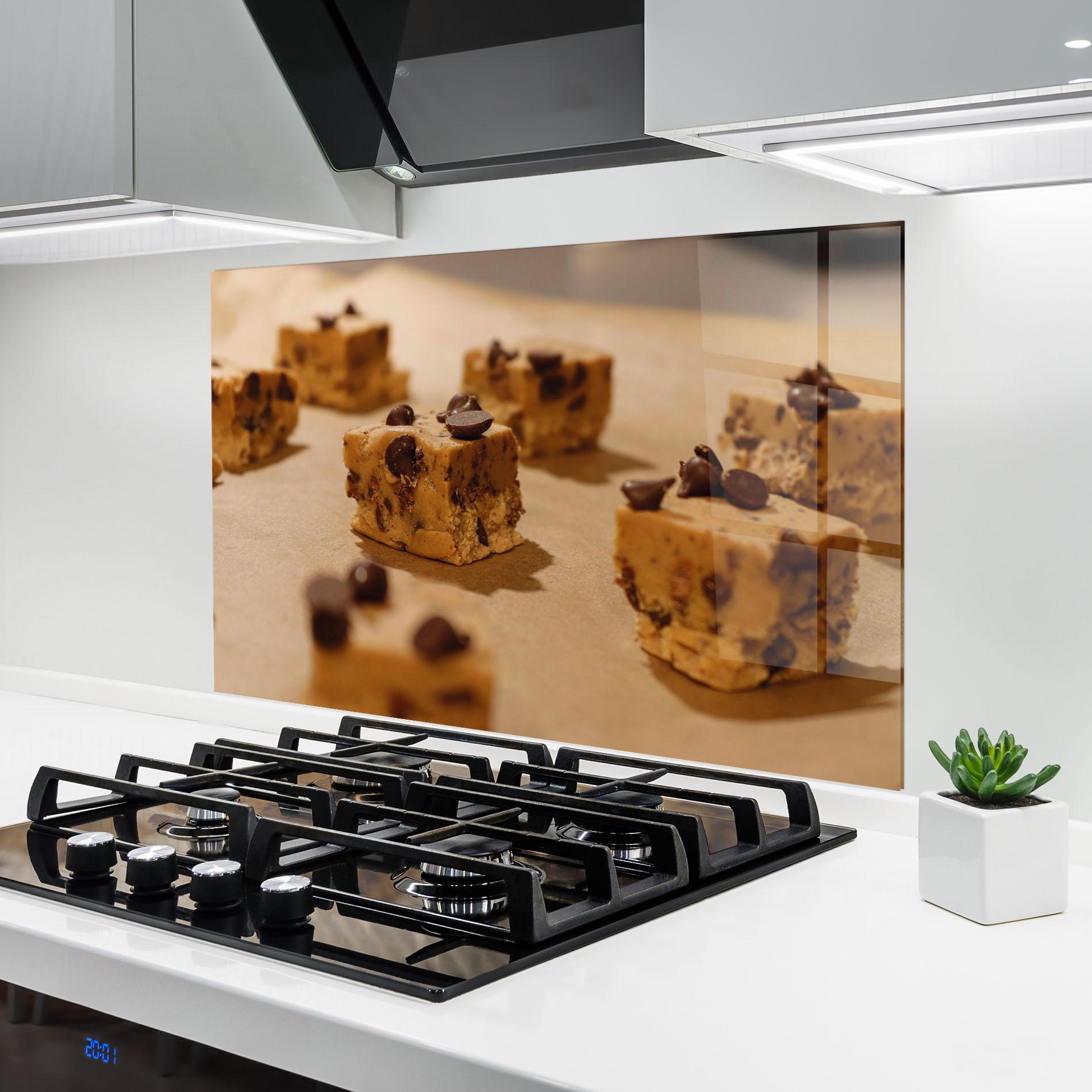 Konyhai üveg hátfal Caramel Cake mockup 6