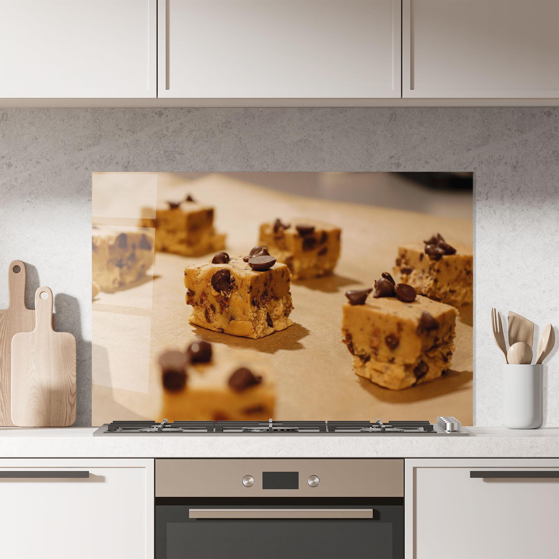 Konyhai üveg hátfal Caramel Cake mockup 7