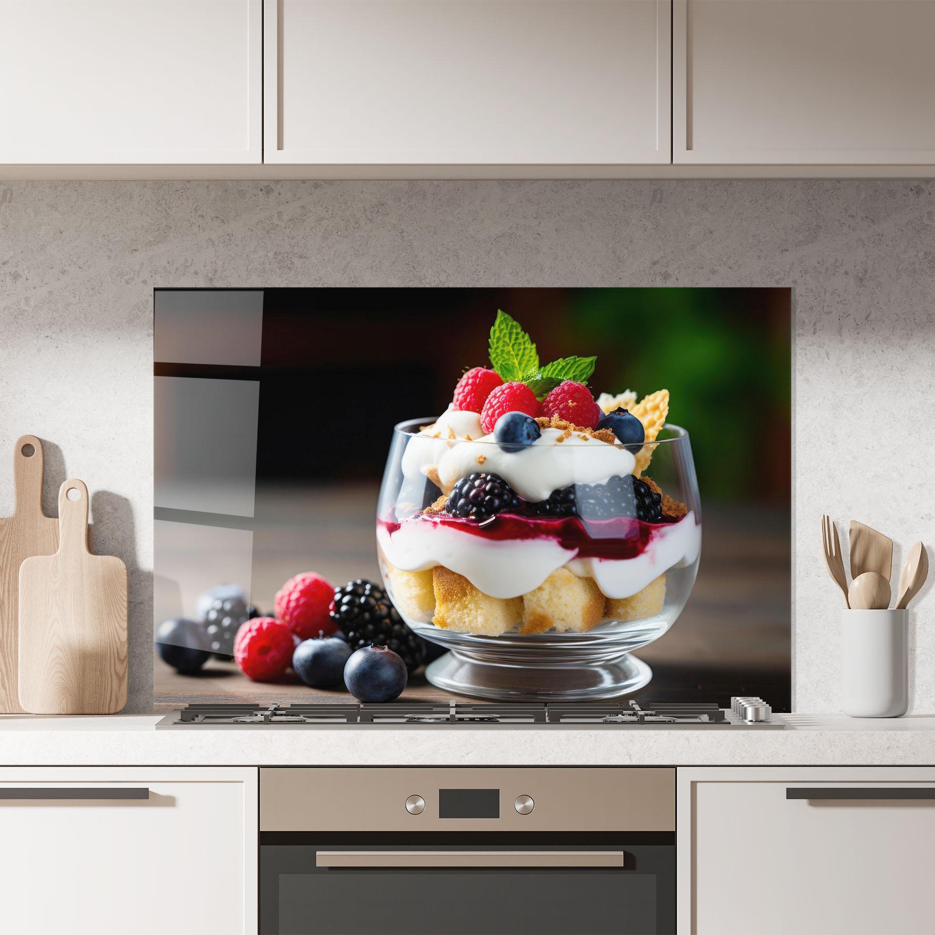 Konyhai üveg hátfal Cup Sweet Dessert mockup 7