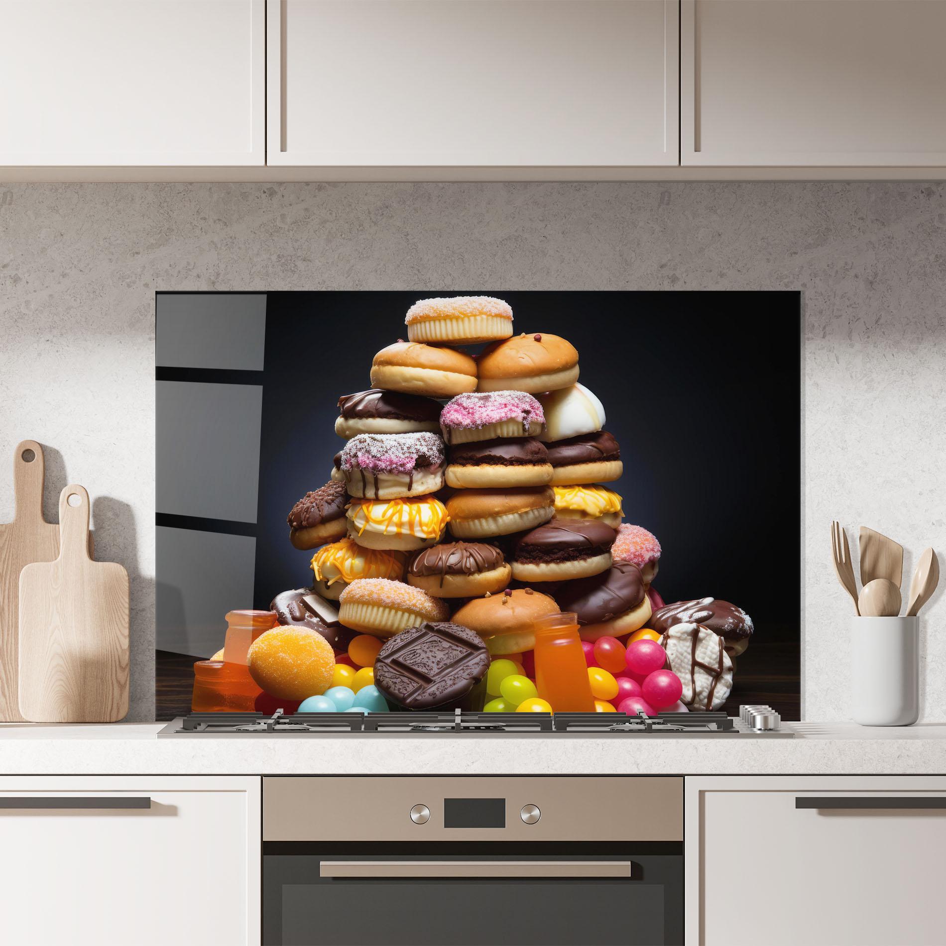 Konyhai üveg hátfal Donuts mockup 7