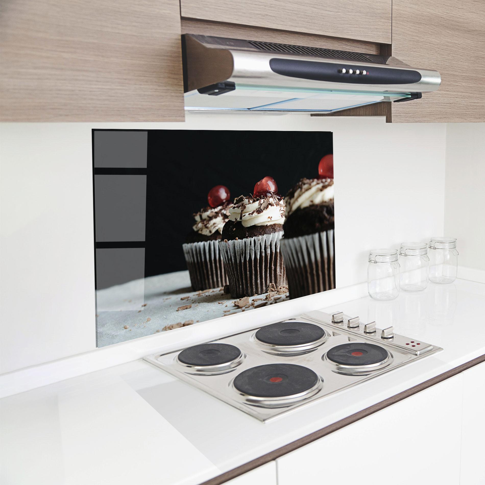 Konyhai üveg hátfal Brown Muffins mockup 8