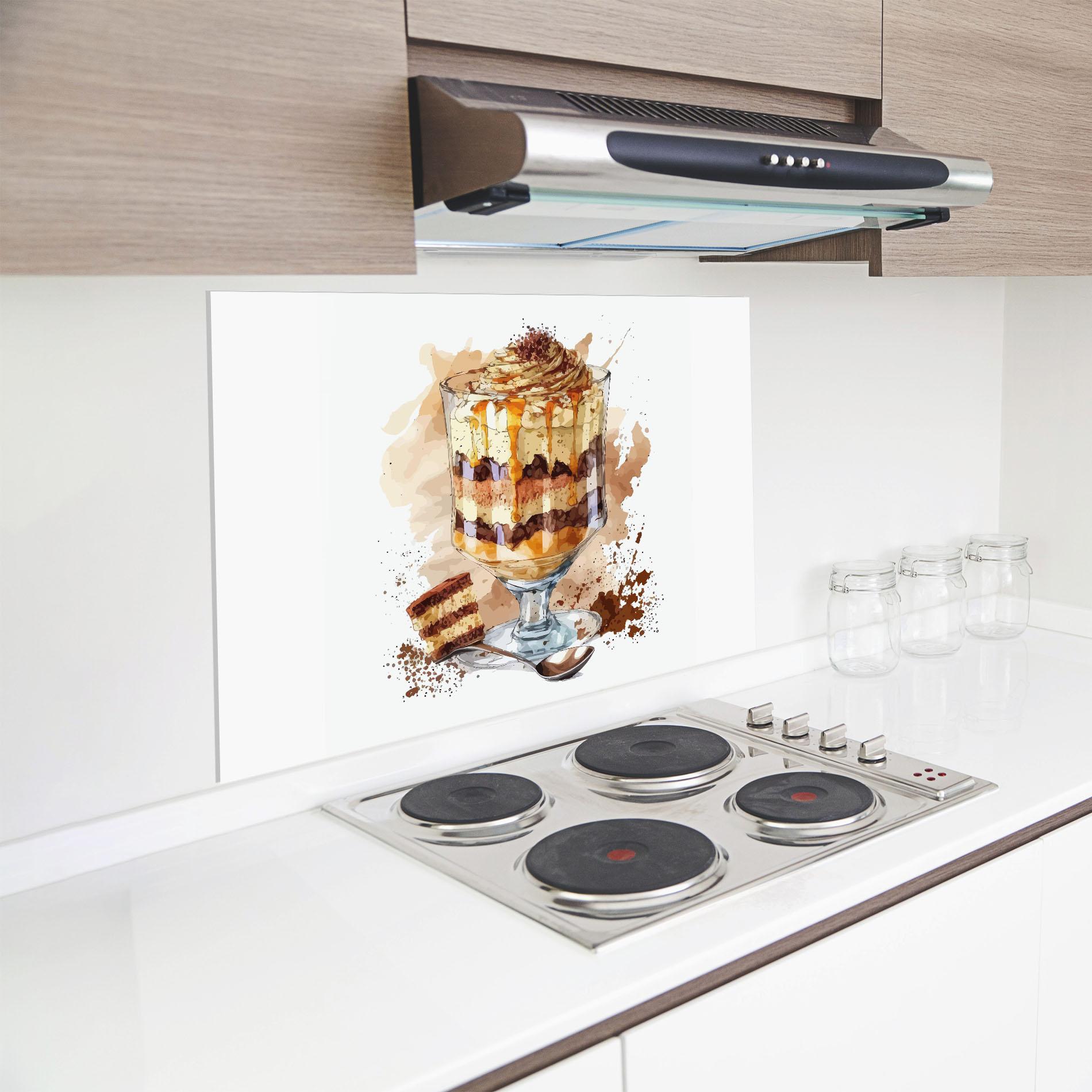 Konyhai üveg hátfal Cup Dessert mockup 8