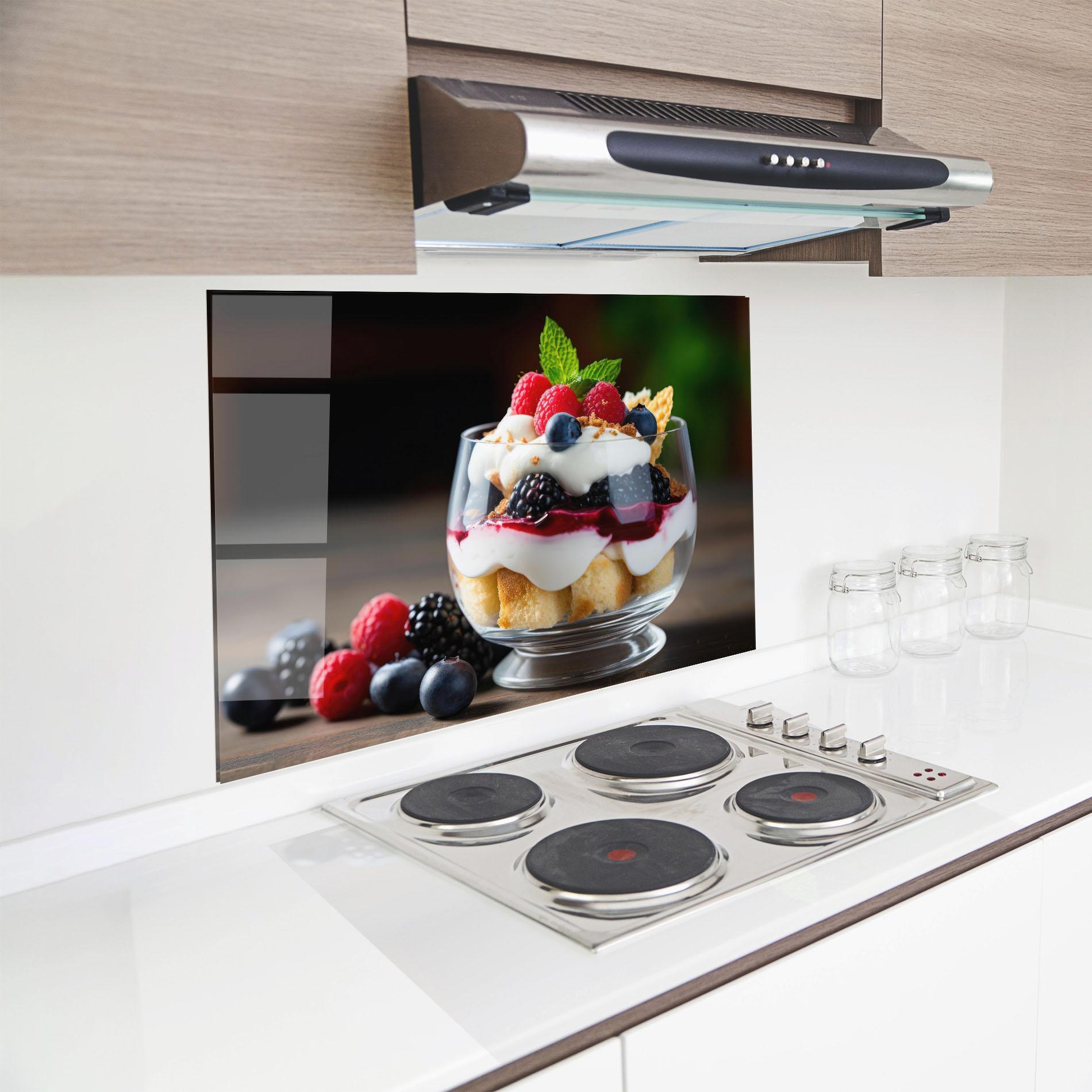 Konyhai üveg hátfal Cup Sweet Dessert mockup 8