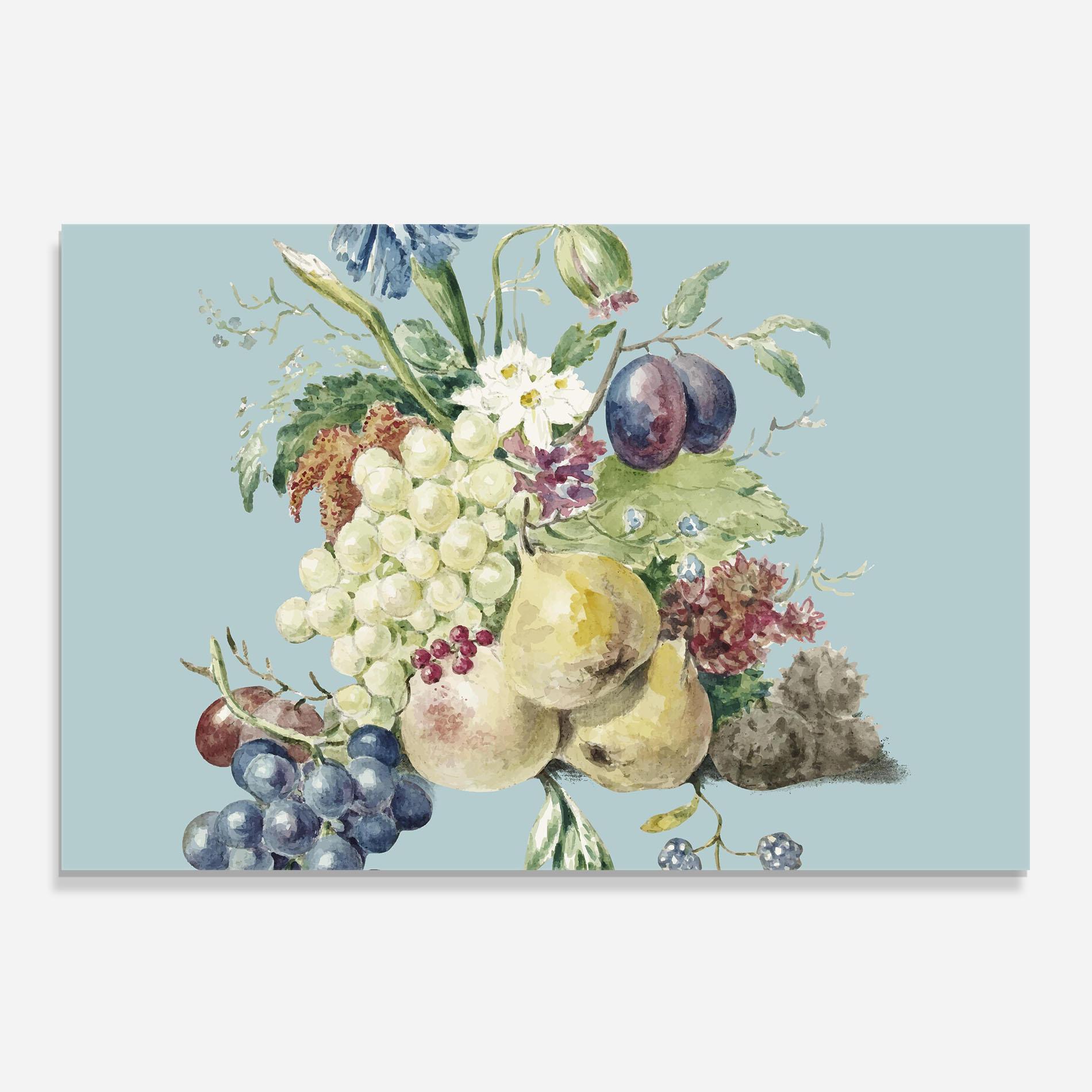 Konyhai üveg hátfal Fruit Paintig mockup 0