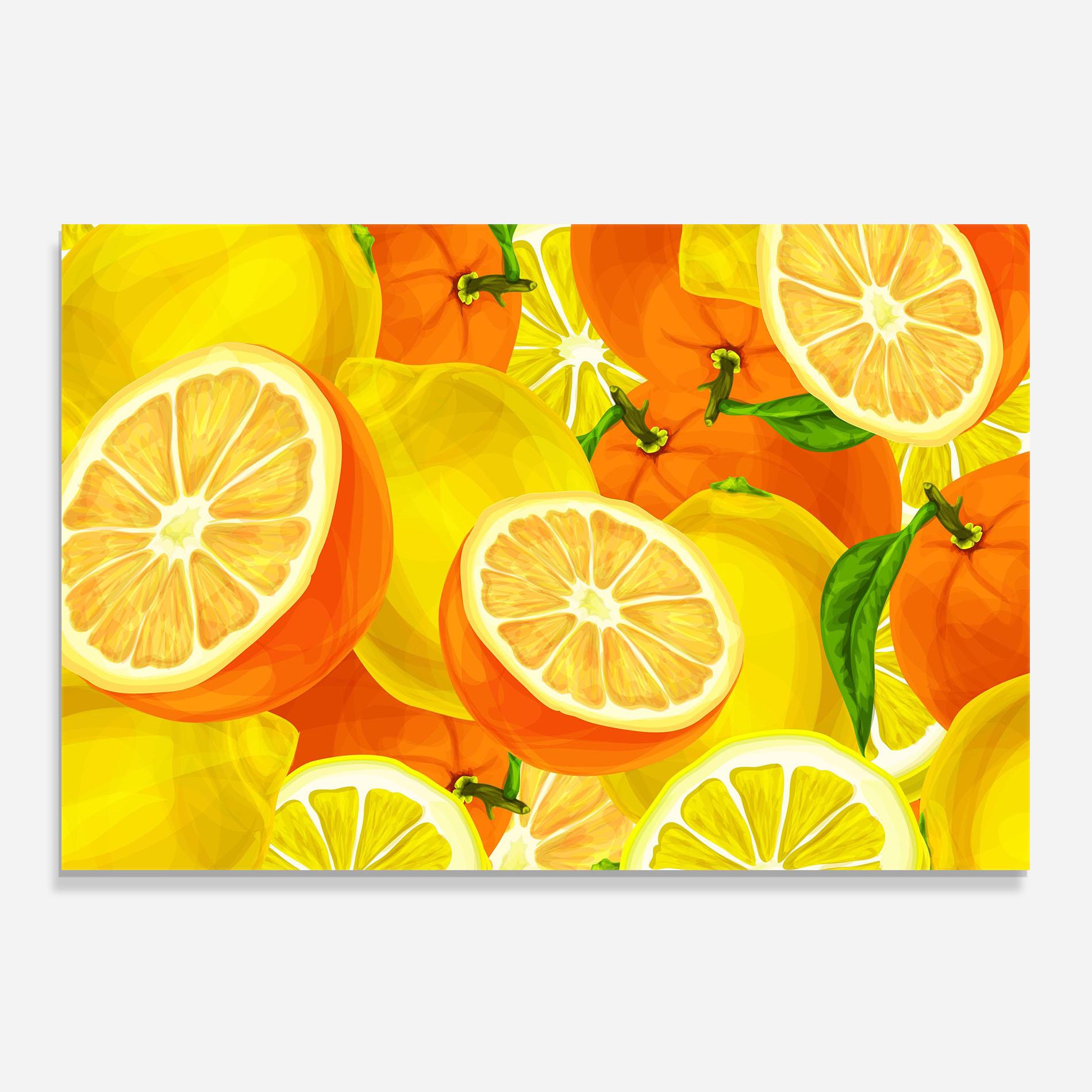 Konyhai üveg hátfal Juicy Orange mockup 0
