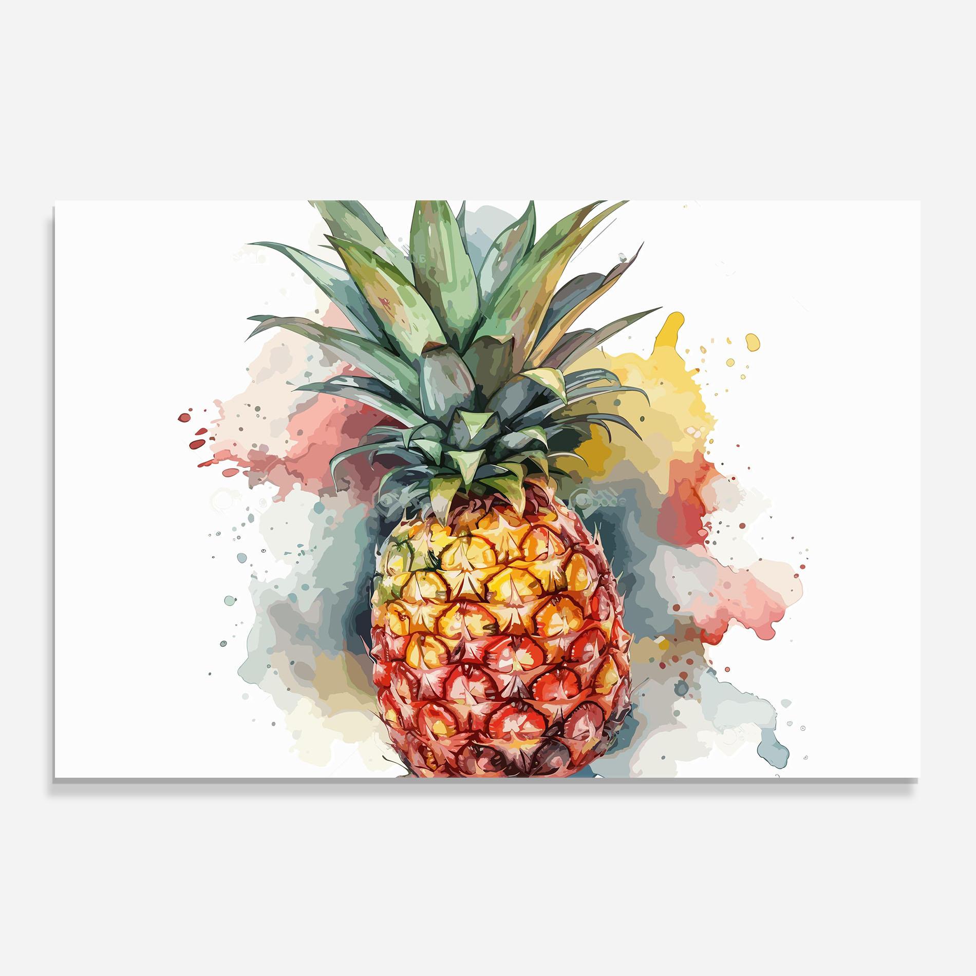 Konyhai üveg hátfal Pineapple Art mockup 0