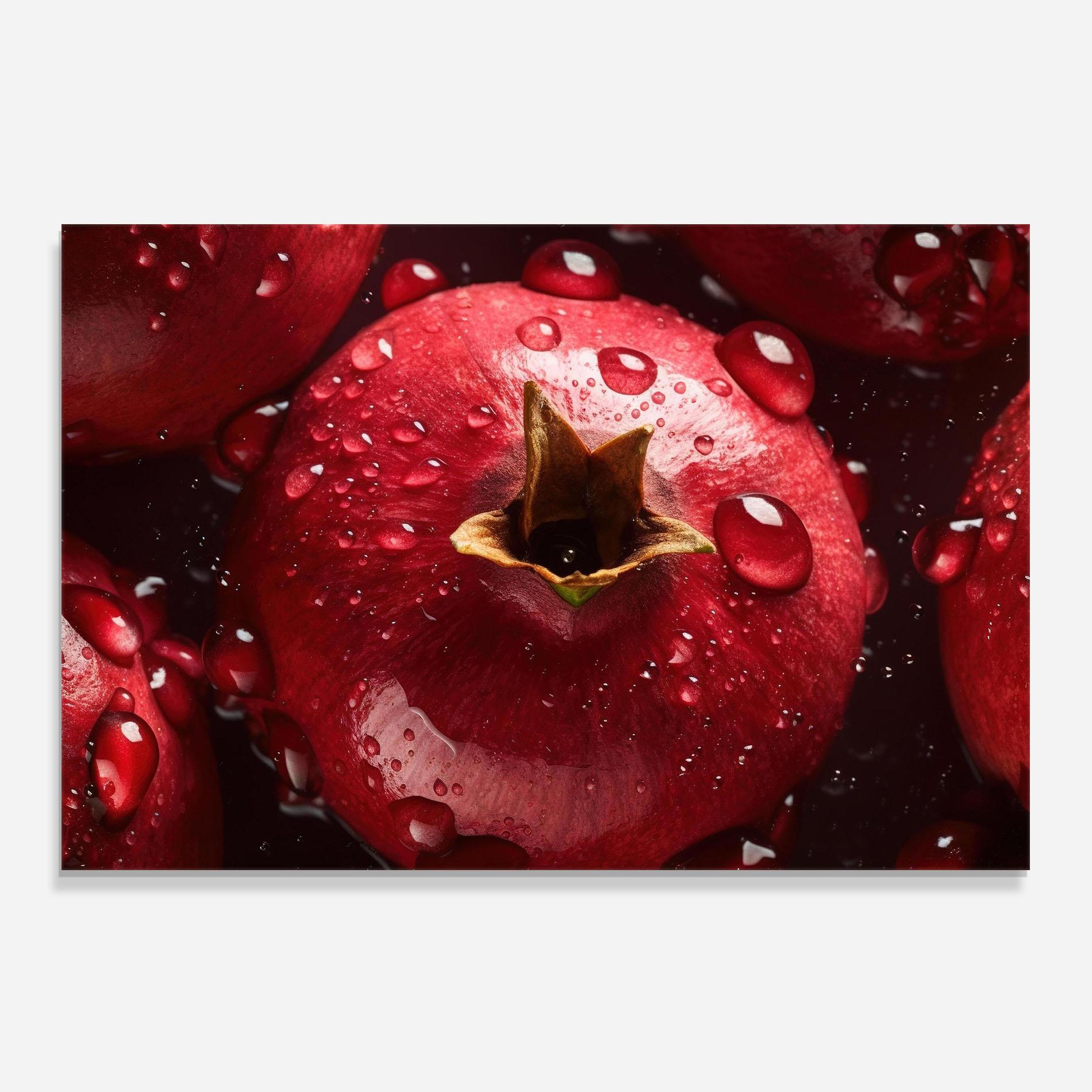 Konyhai üveg hátfal Wet Pomegranate mockup 0