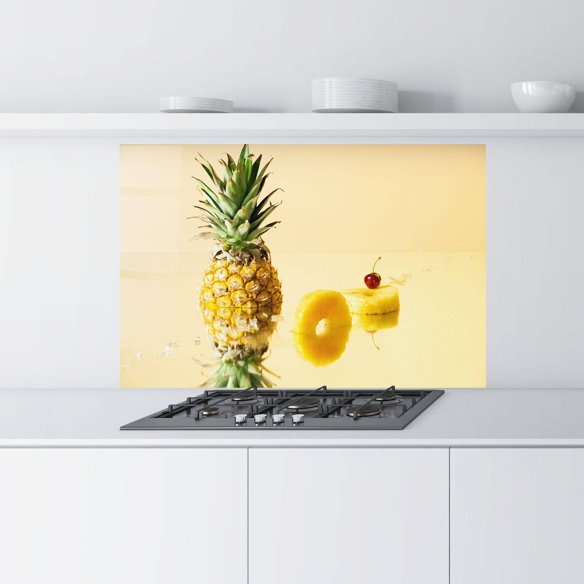 Konyhai üveg hátfal Cut Pineapple mockup 9
