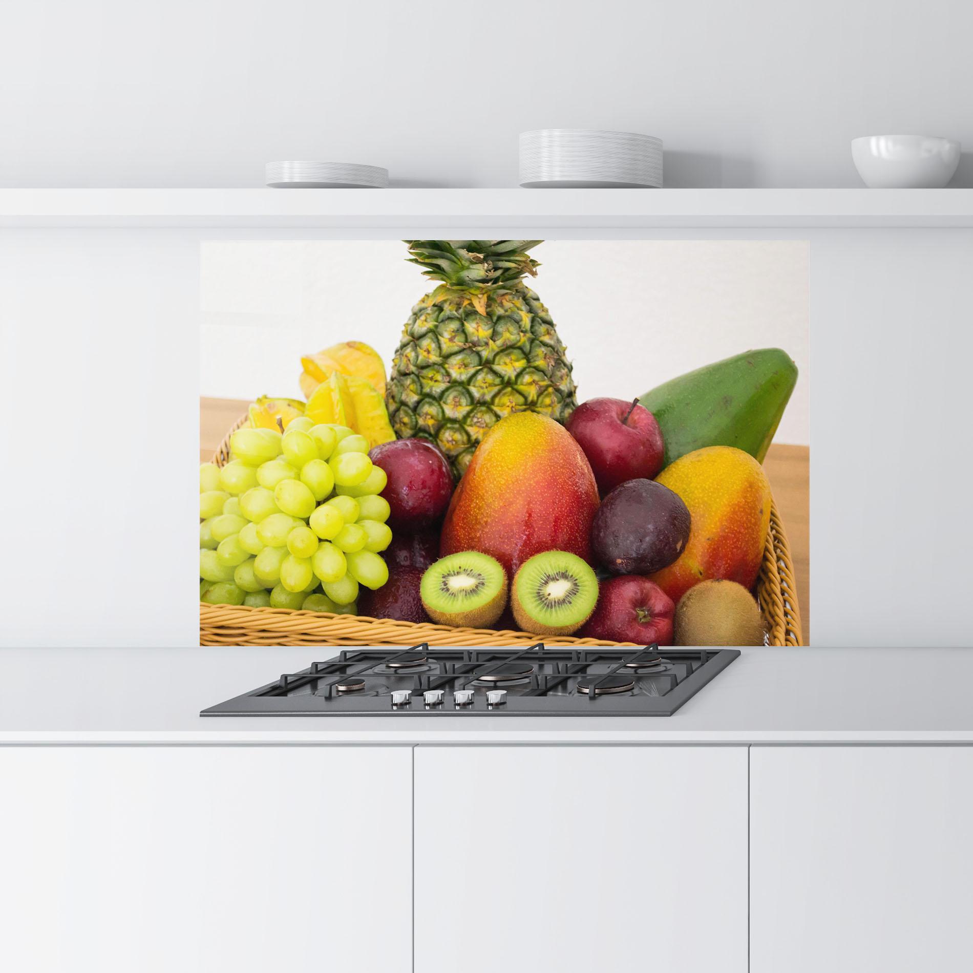 Konyhai üveg hátfal Fruit Basket mockup 9