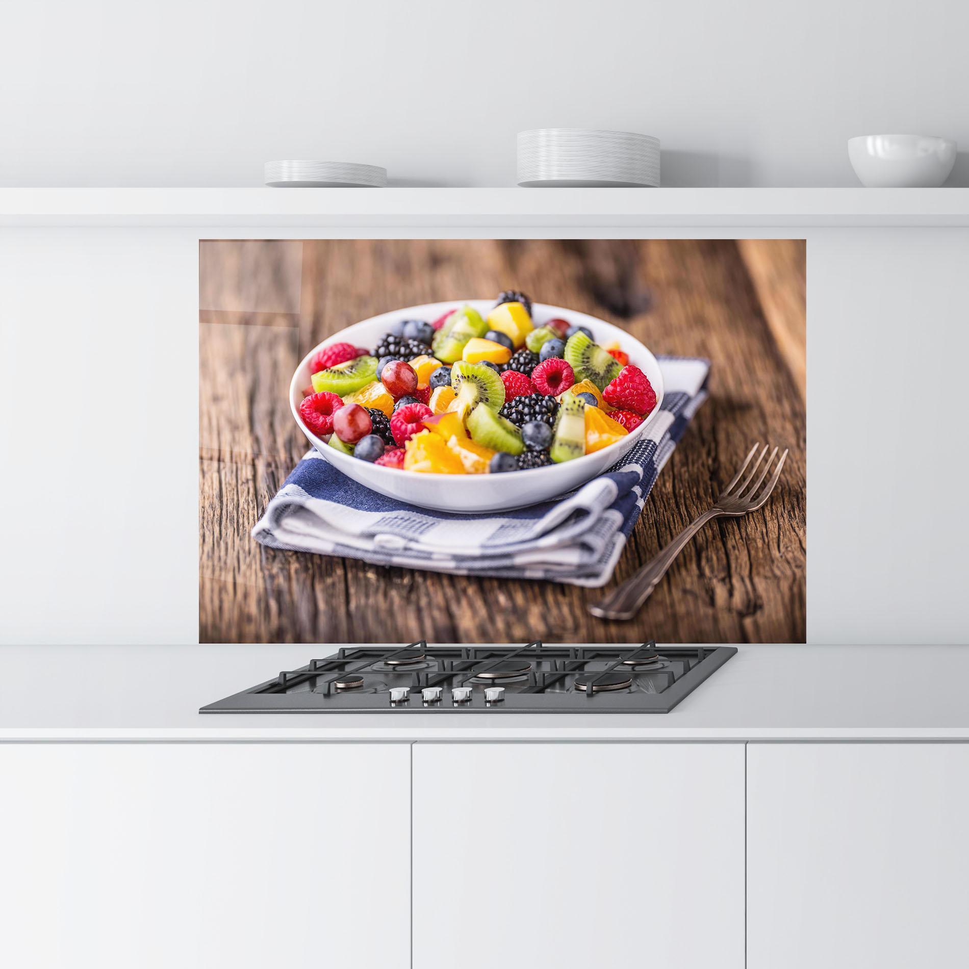 Konyhai üveg hátfal Fruit Salad mockup 9