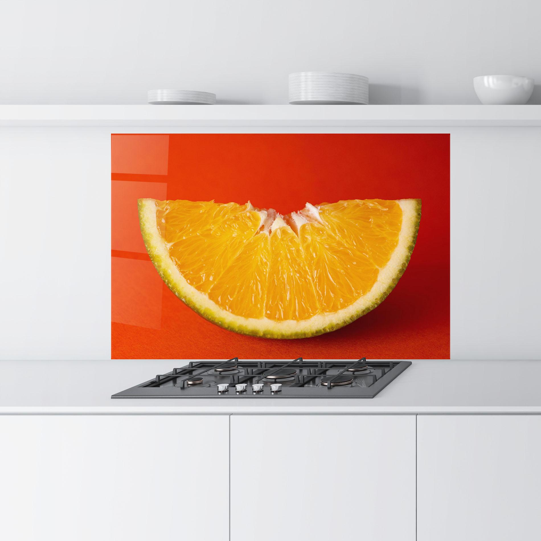 Konyhai üveg hátfal Green Orange mockup 9