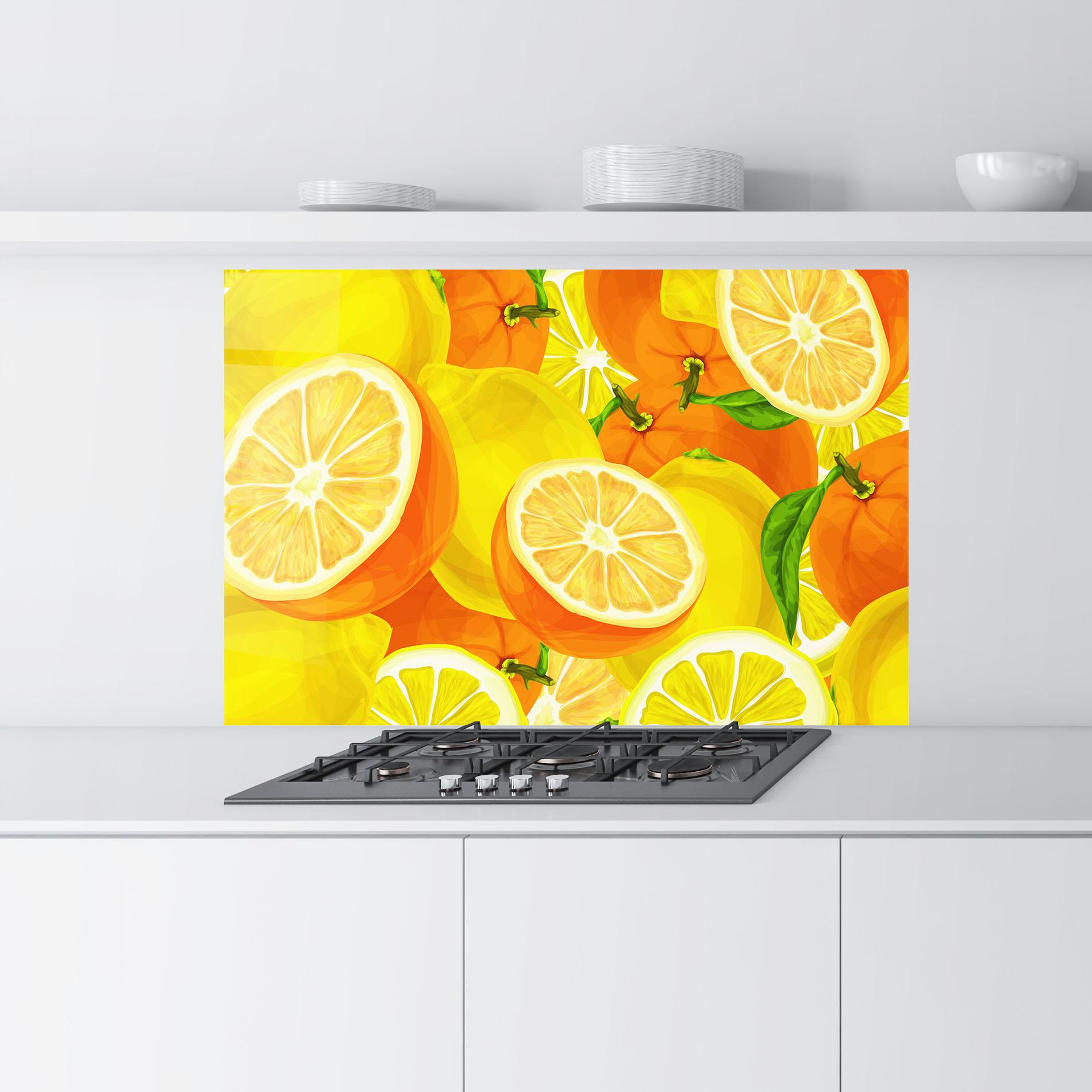 Konyhai üveg hátfal Juicy Orange mockup 9