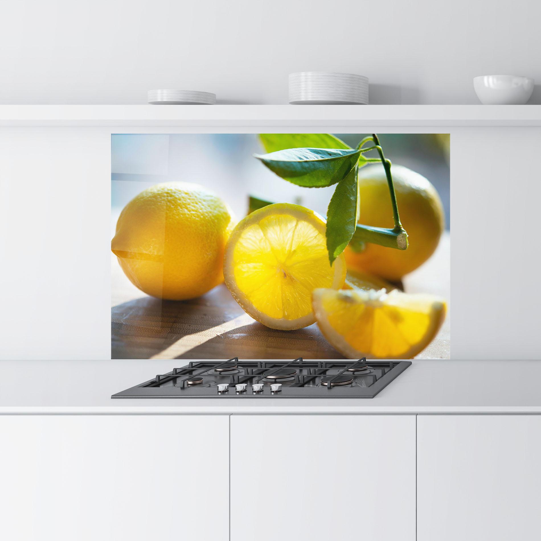 Konyhai üveg hátfal Lemon In The Sun mockup 9