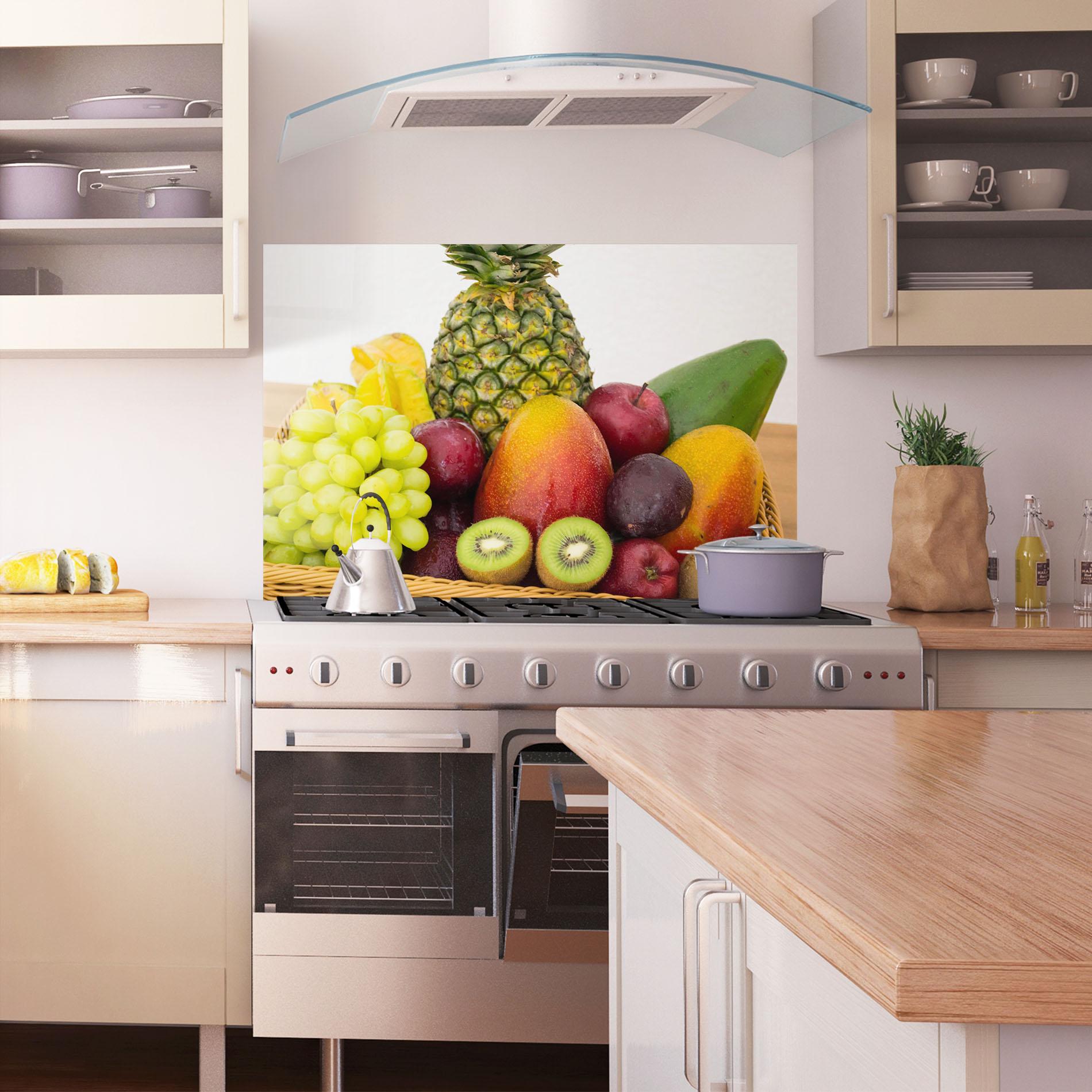 Konyhai üveg hátfal Fruit Basket mockup 1