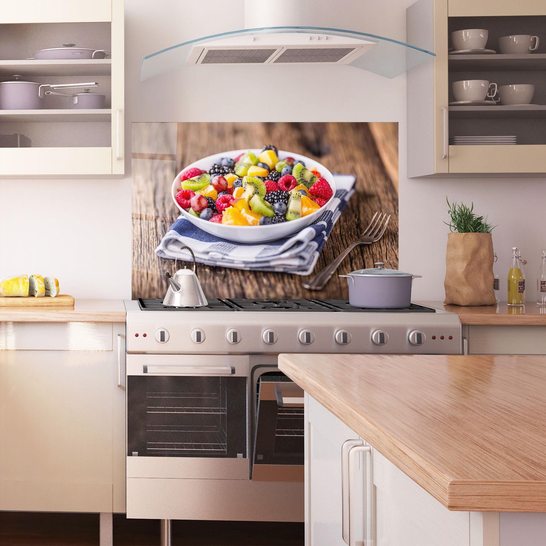 Konyhai üveg hátfal Fruit Salad mockup 1