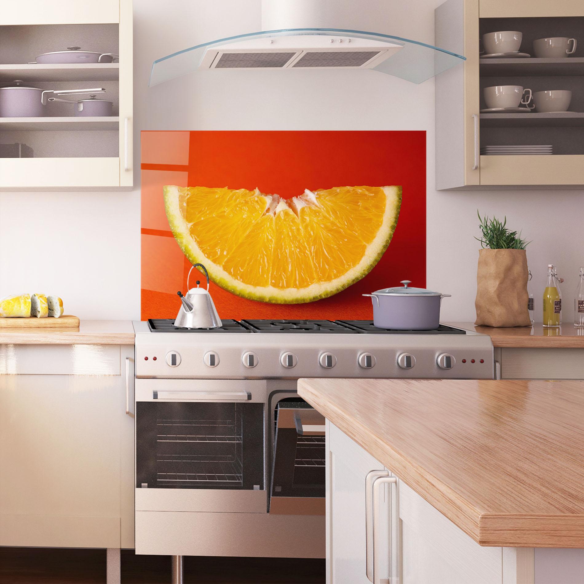 Konyhai üveg hátfal Green Orange mockup 1