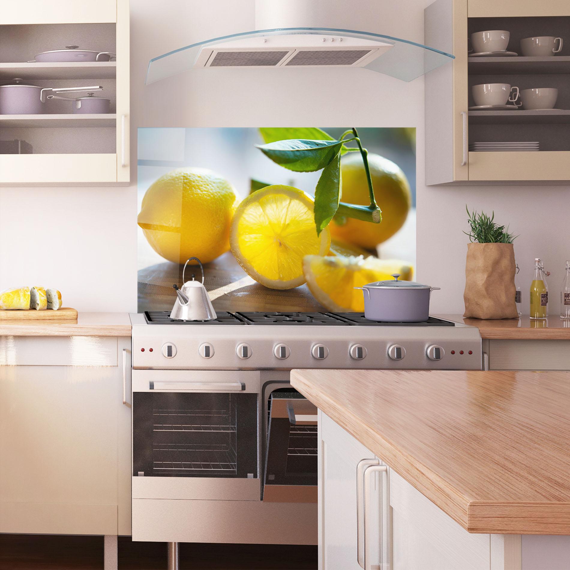Konyhai üveg hátfal Lemon In The Sun mockup 1