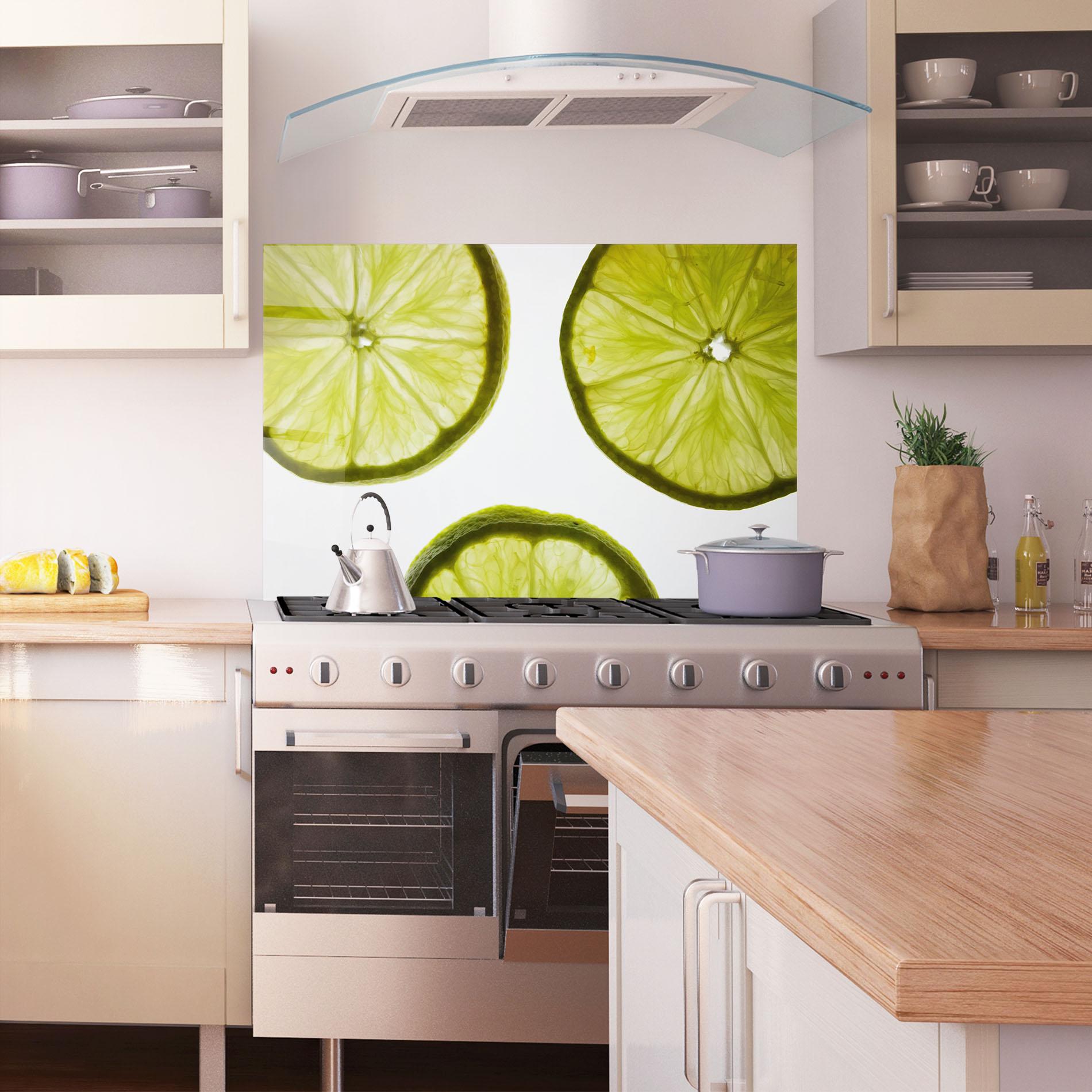 Konyhai üveg hátfal Lime Slice mockup 1