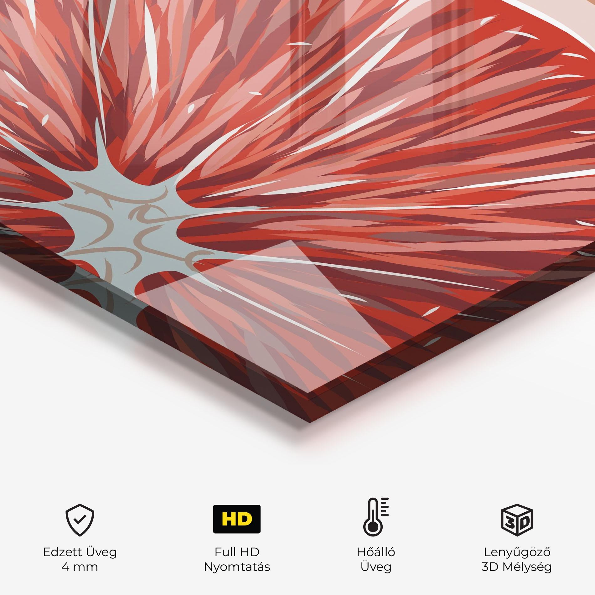 Konyhai üveg hátfal Grapefruit Close Up mockup 2