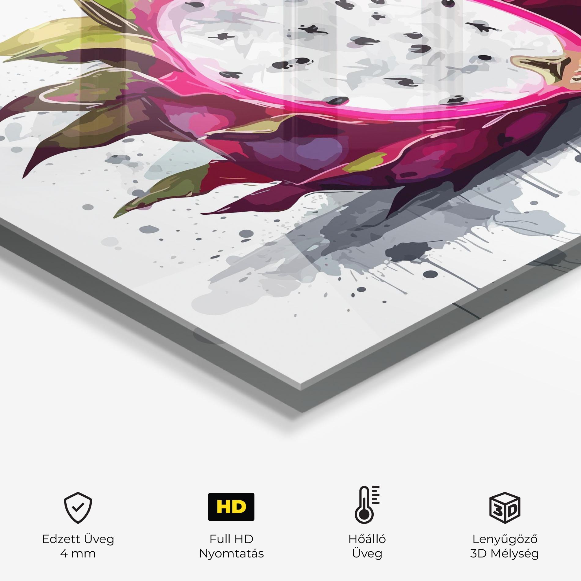 Konyhai üveg hátfal Pink Pitaya mockup 2